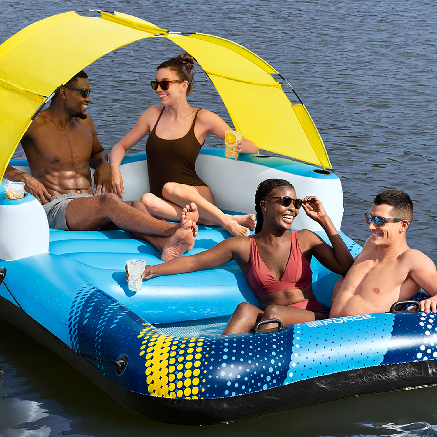 Bestway Badeinsel 320 x 198 cm Summer Oasis Island | für 4 Personen