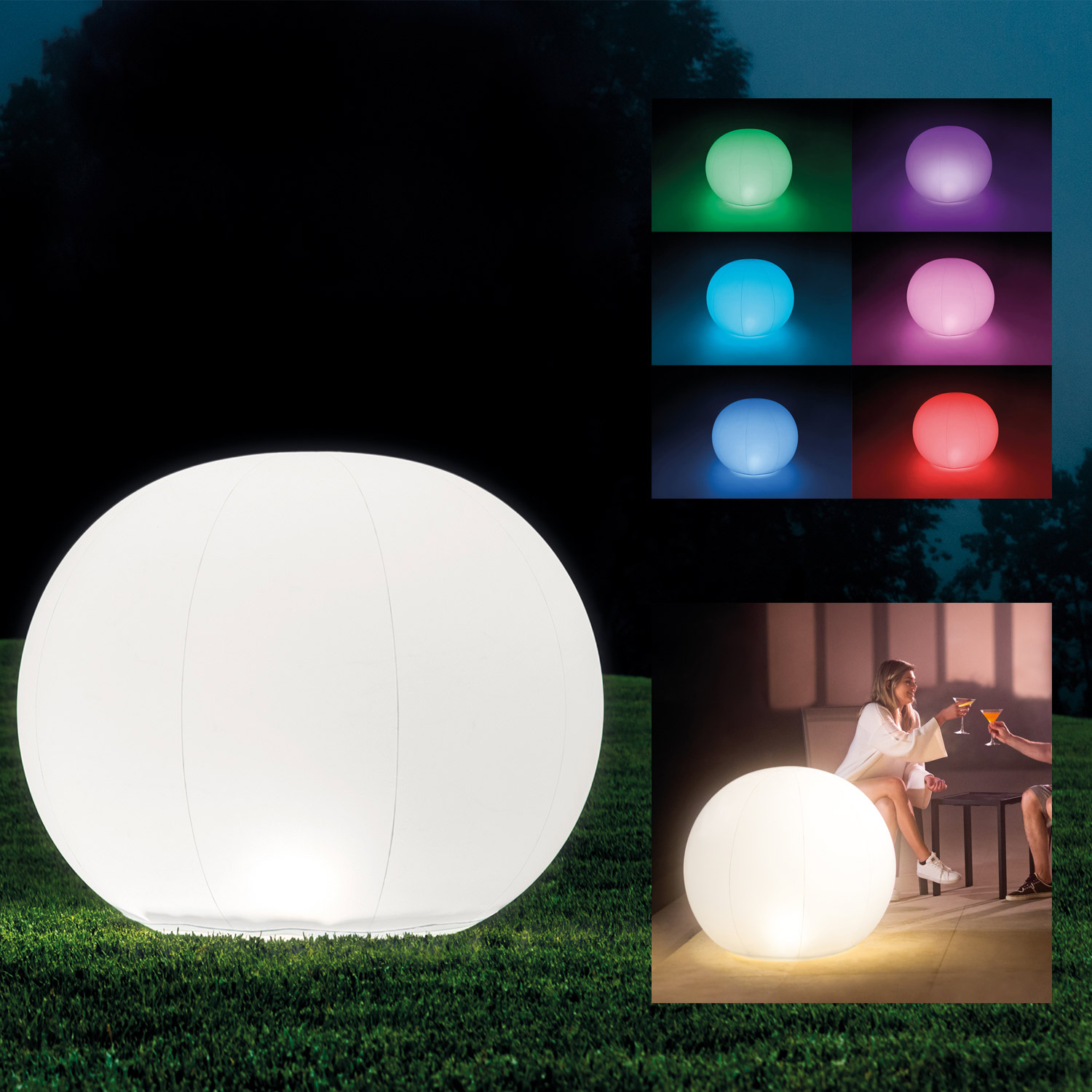 Intex LED Schwimmlicht Ø 89 x 79 cm Floating Globe