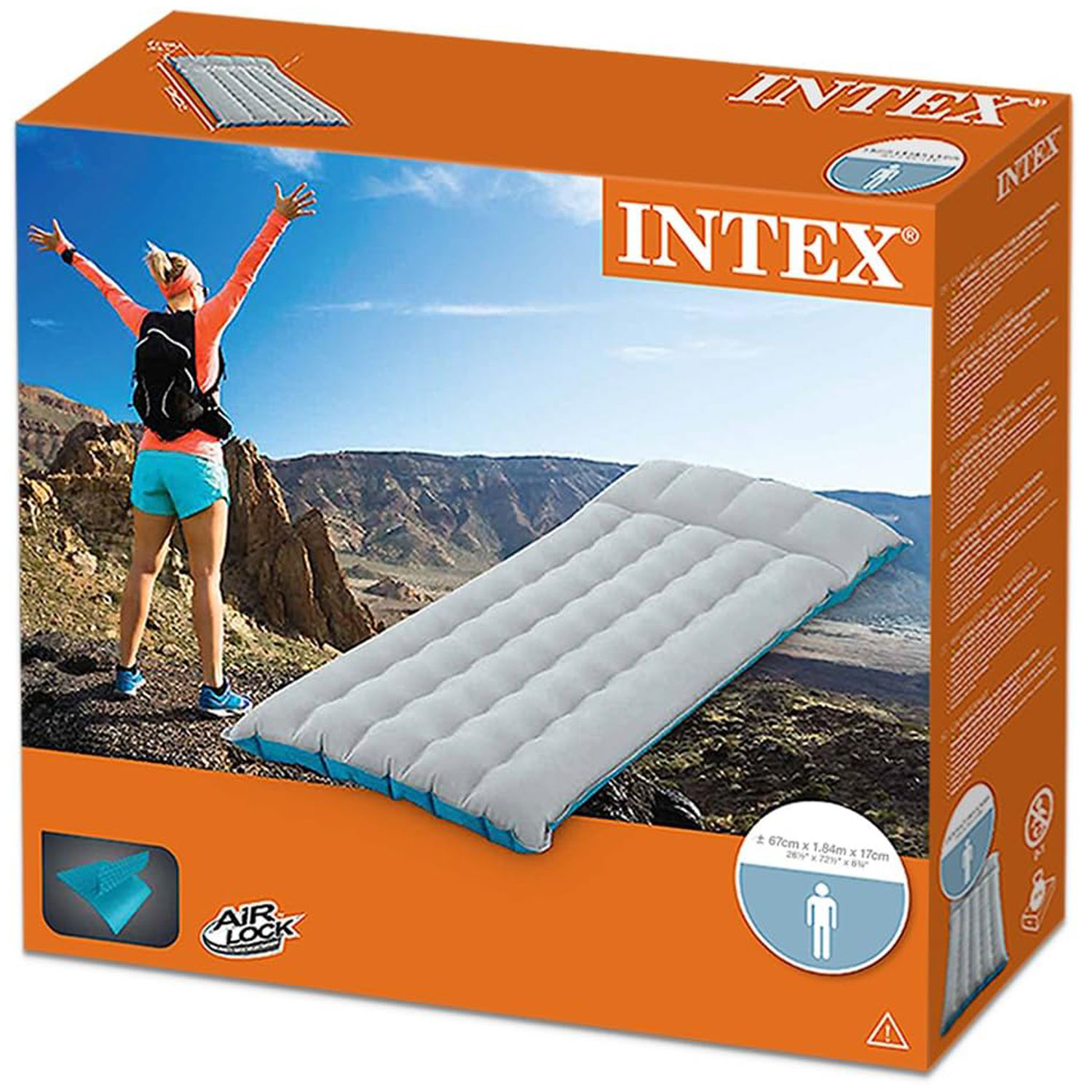 Intex Luftmatratze Camping Mat 67 x 184 x 17 cm