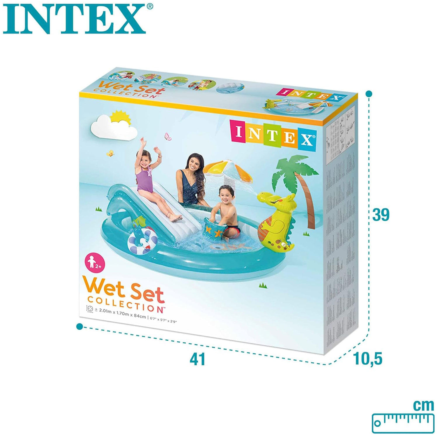 Intex Play Center Gator 229 x 152 x 56 cm mit Rutsche