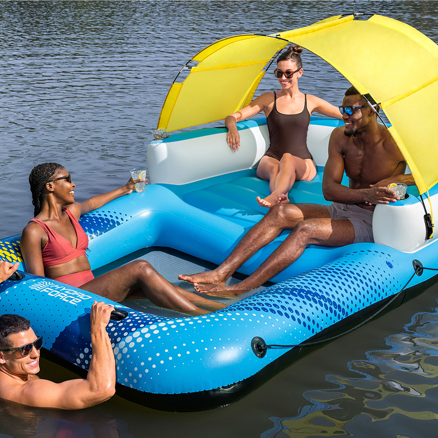 Bestway Badeinsel 320 x 198 cm Summer Oasis Island | für 4 Personen