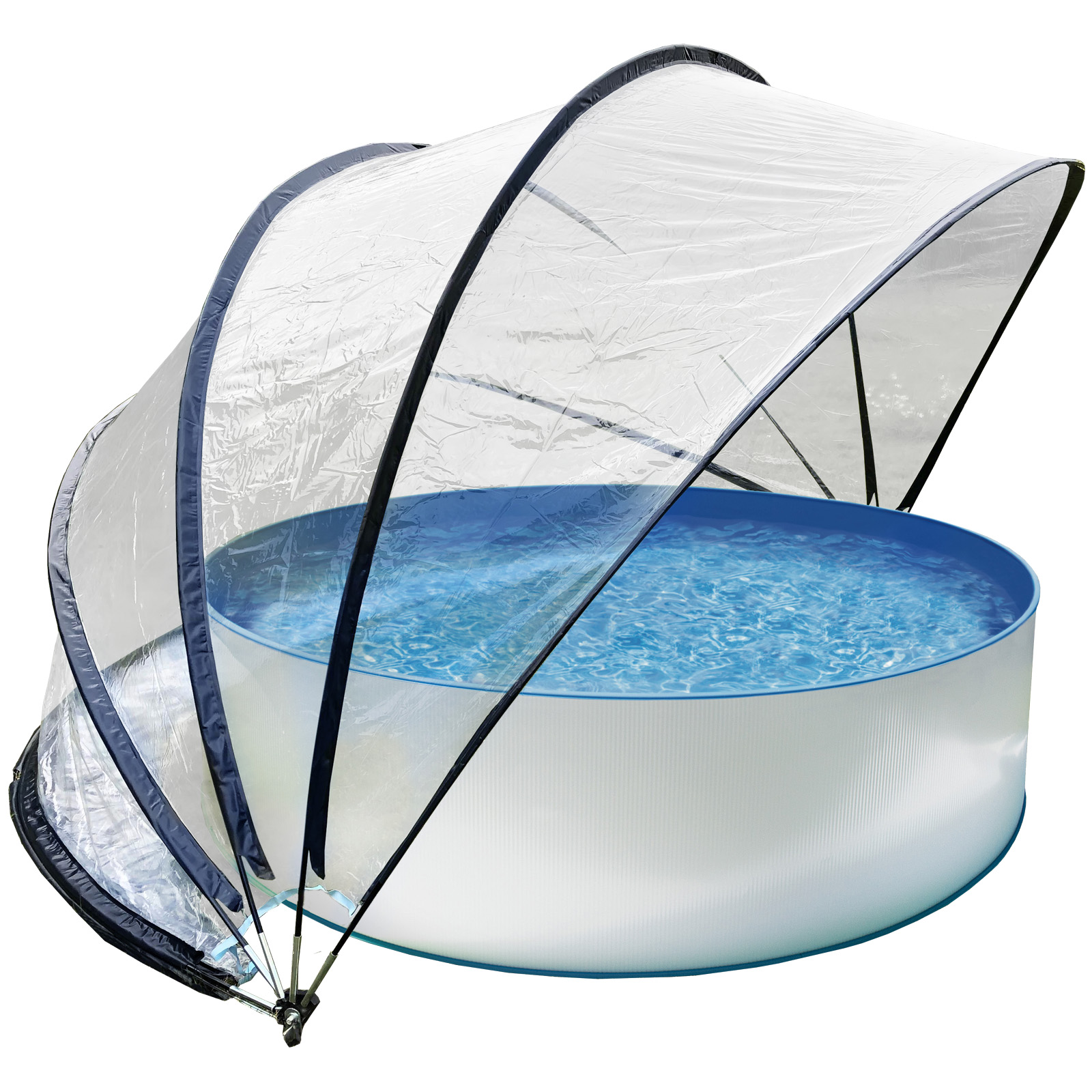 Miganeo Deluxe Cabrio Dome für Pools bis 366x132 cm | 240 cm hoch