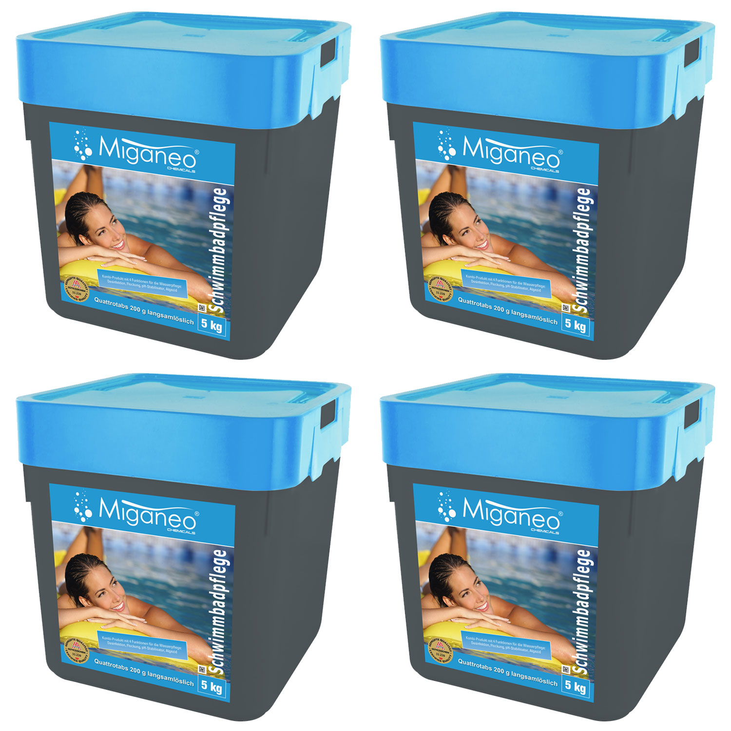 Miganeo Quattrotabs | langsamlösliche 200 g Tabletten | 4 x 5 kg