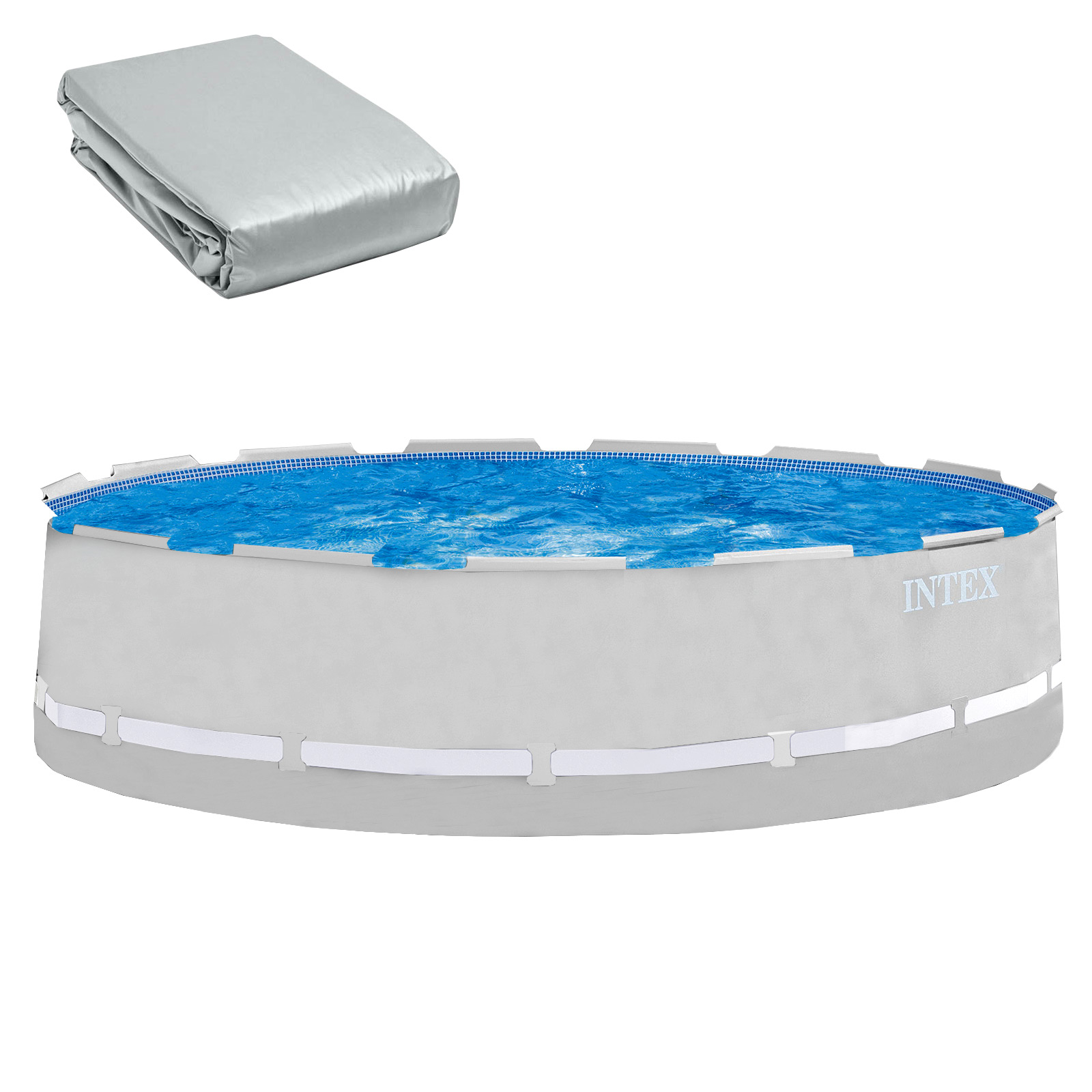 Intex Ersatzfolie hellgrau | für Intex Frame Pool 457 x 122 cm
