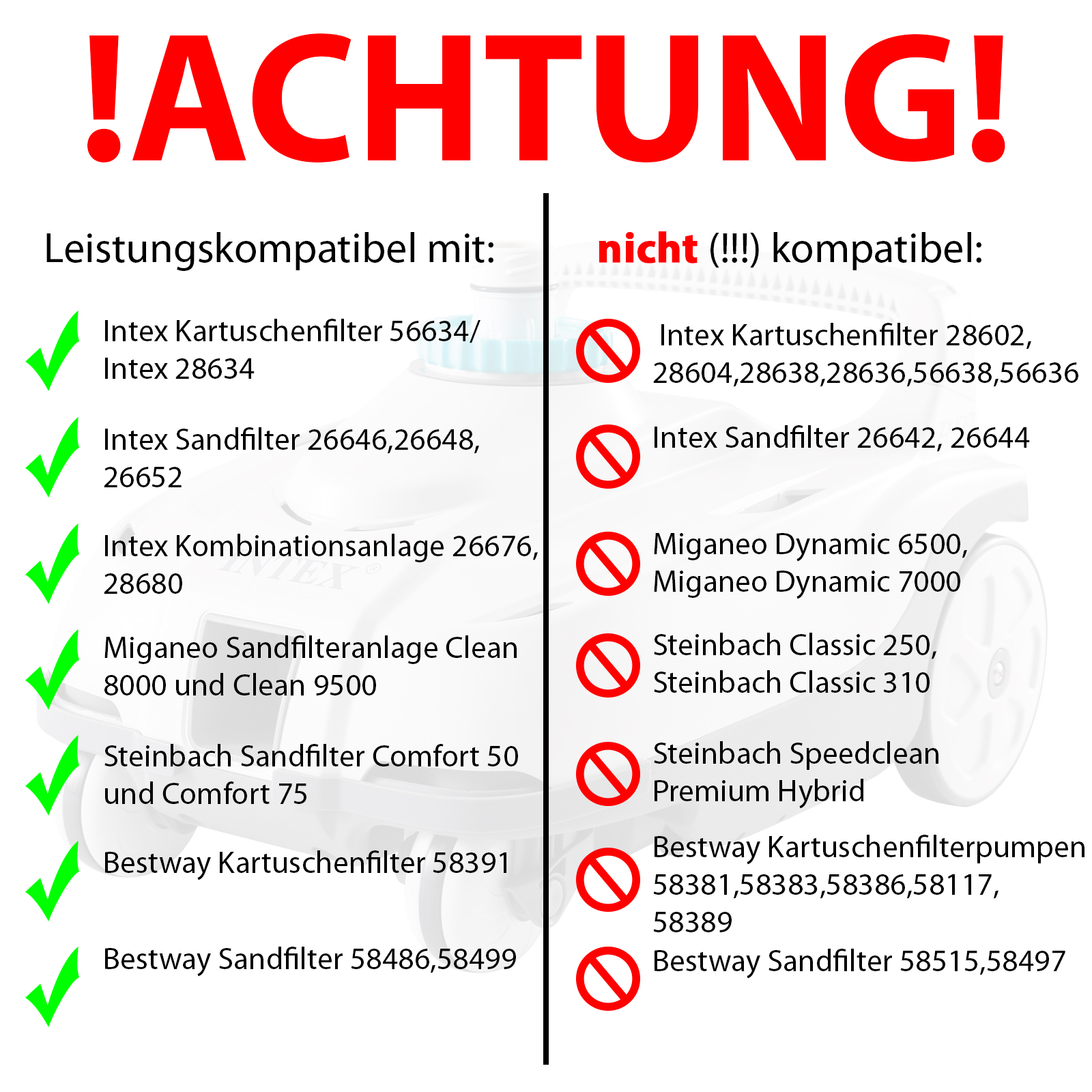 Intex Auto Pool Cleaner ZX100 | Bodensauger | Venturi-Prinzip | inkl. 650 cm Poolschlauch