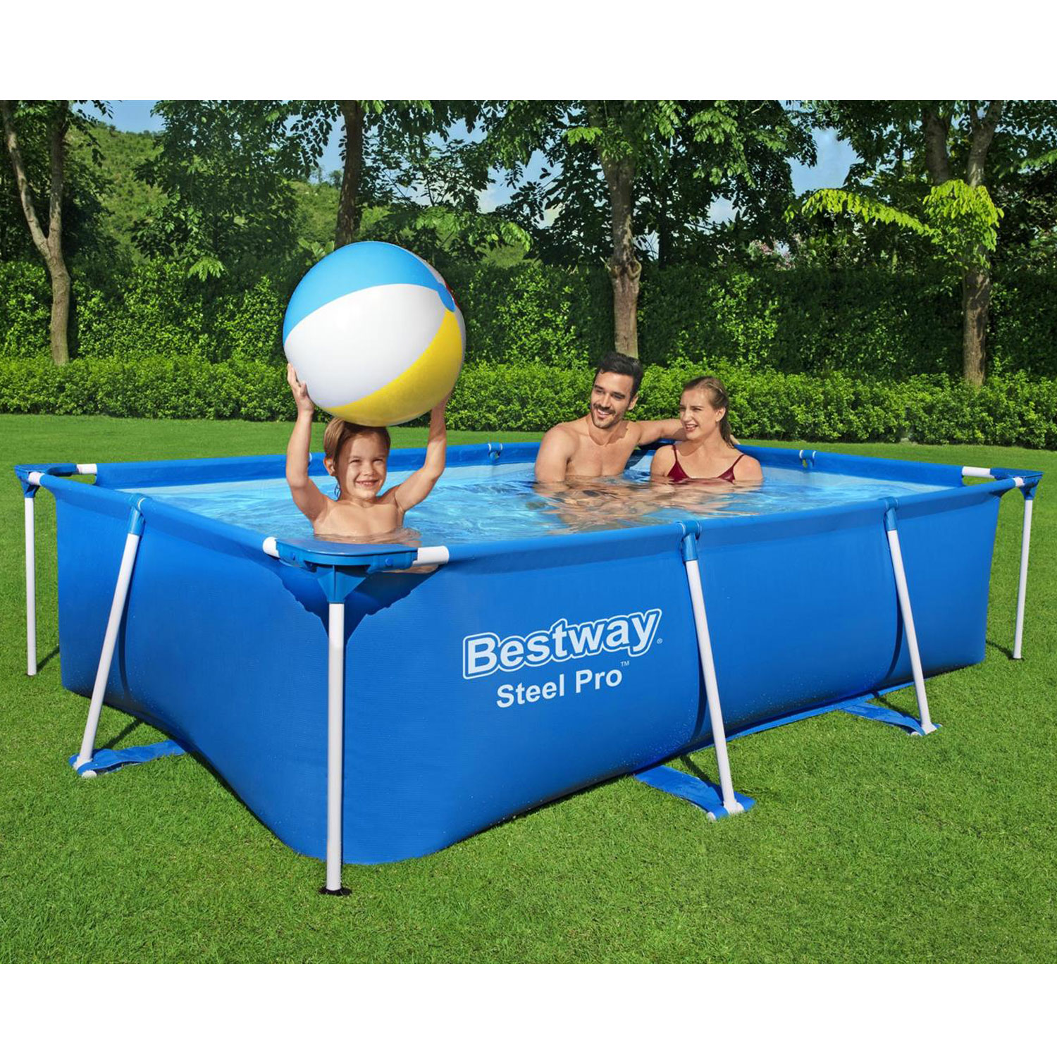 Bestway Frame Pool 260 x 160 x 65 cm Steel Pro | Kinderpool ohne Zubehör