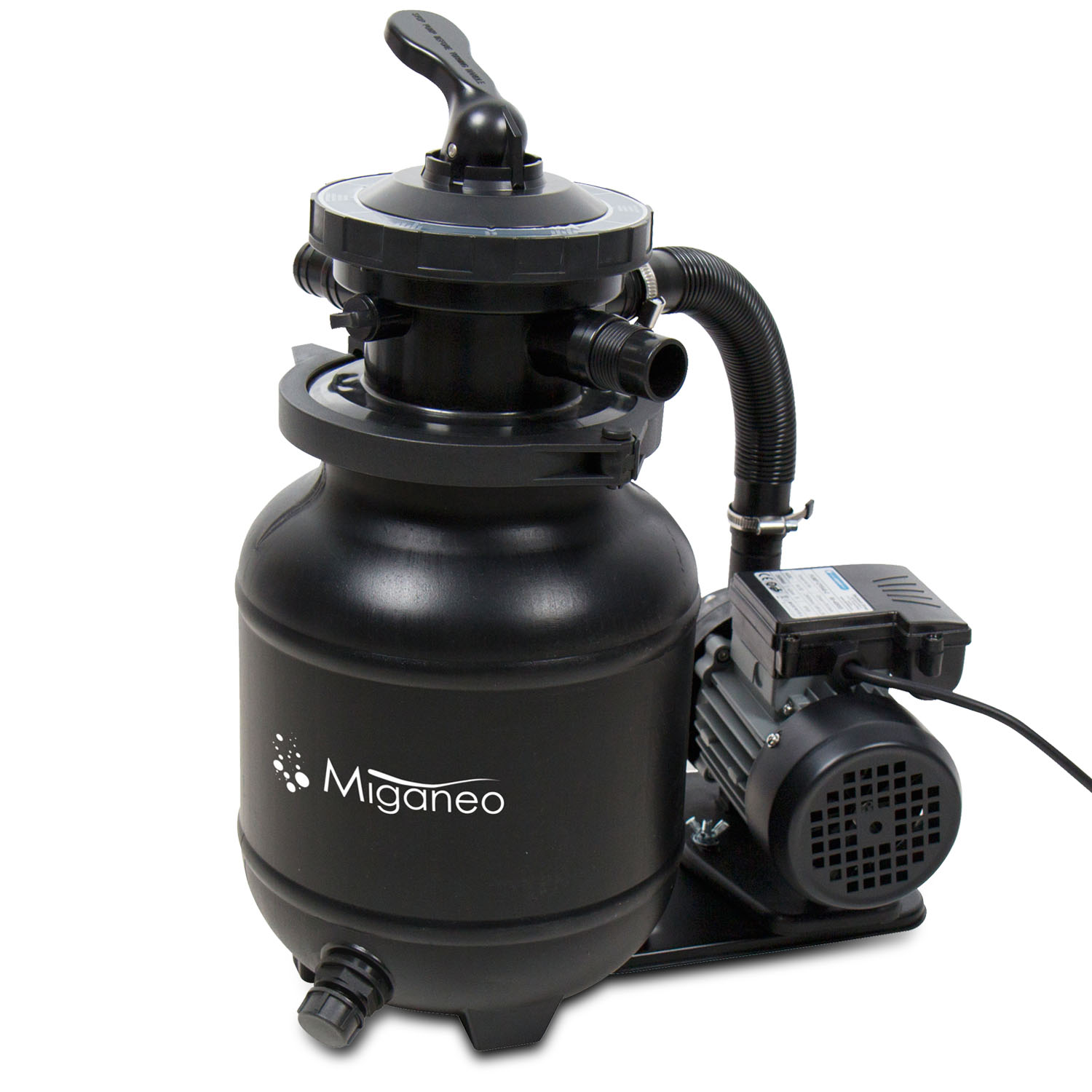 Miganeo Sandfilteranlage Dynamic 6500 Speed Clean | schwarz | 4,5 m³/h Leistung
