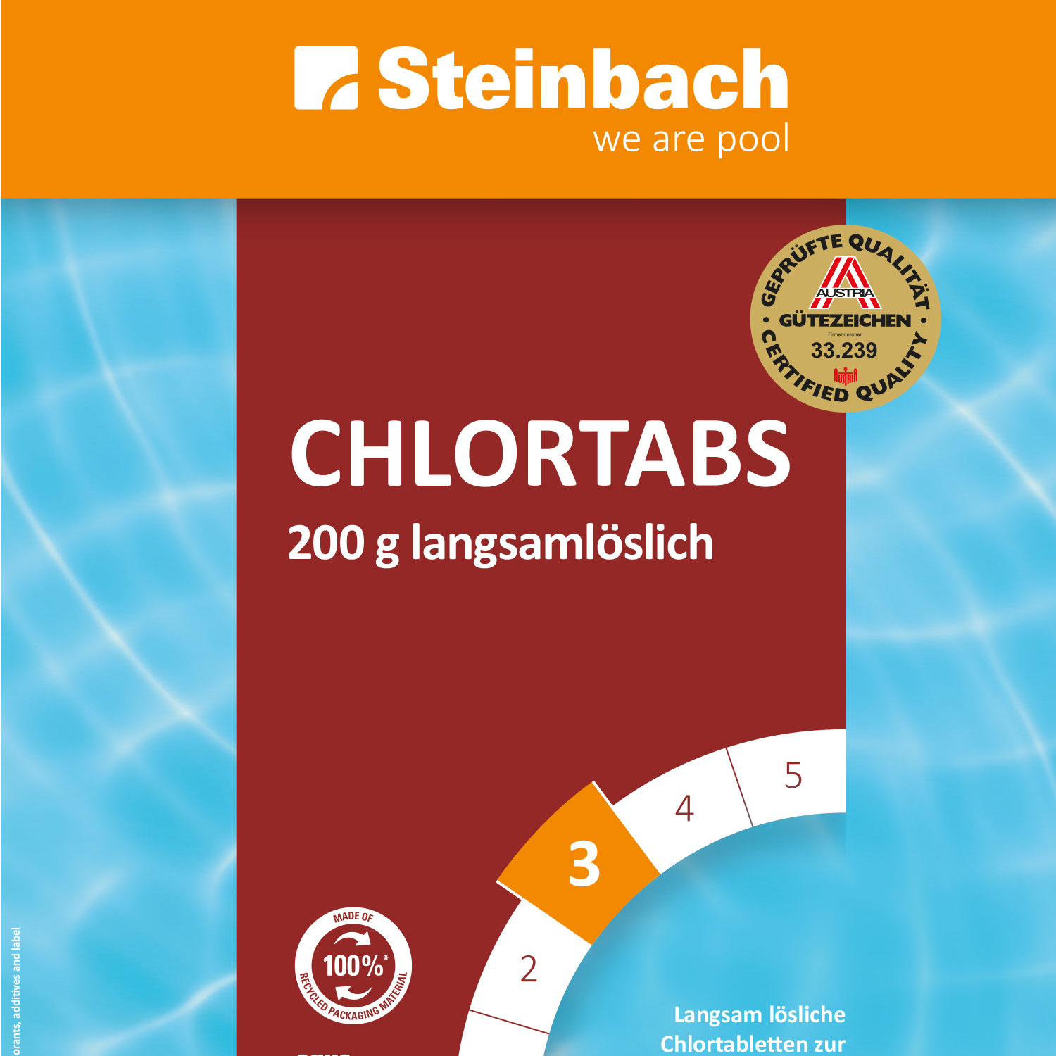 Steinbach Chlortabs | langsamlösliche 200 g Tabletten | 4 x 5 kg