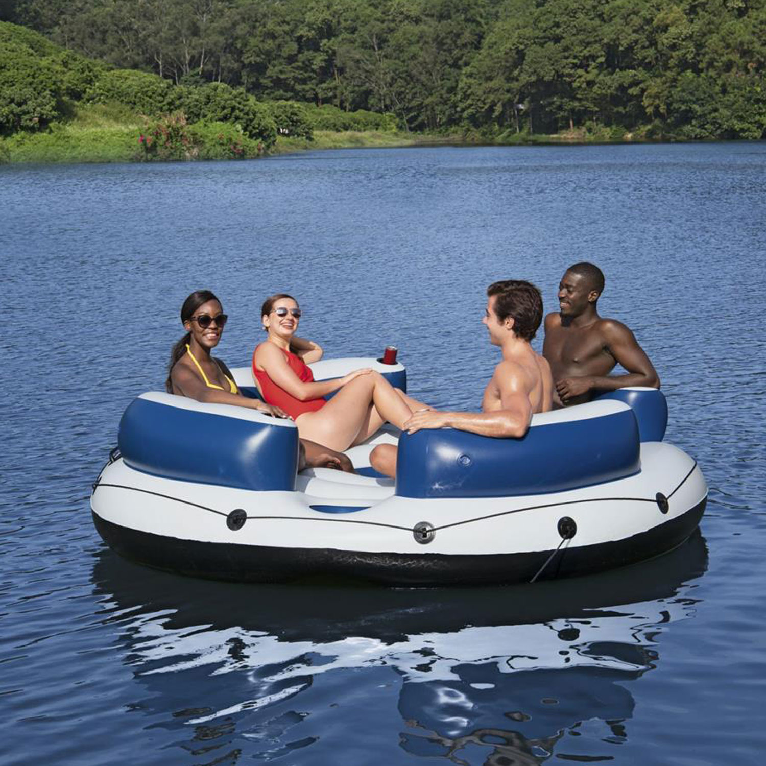 Bestway Badeinsel Ø 256 cm Lazy Dayz Island | für 4 Personen