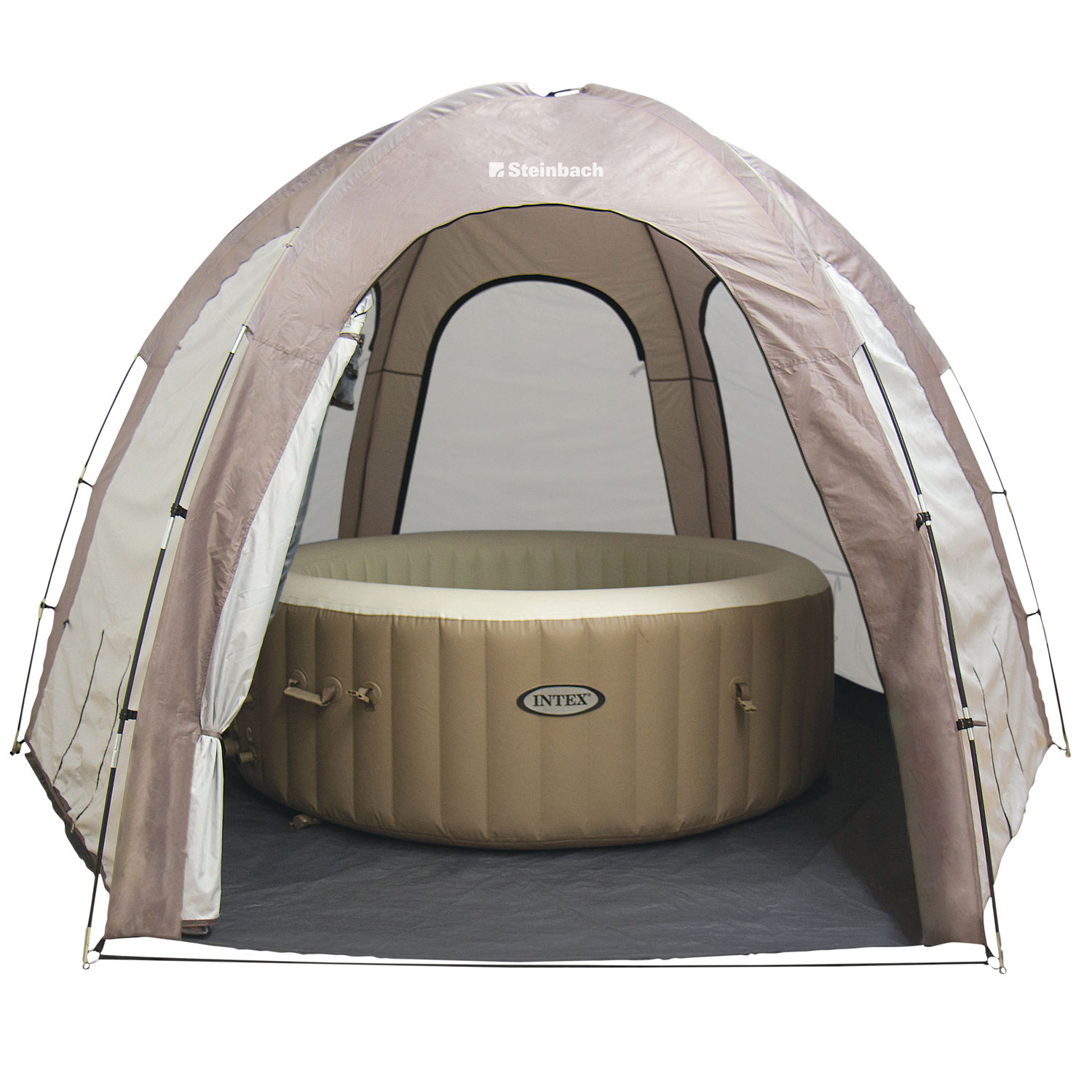 Steinbach Whirlpooldach 350 x 220 cm | für Whirlpools bis ca. Ø 239 x 71 cm