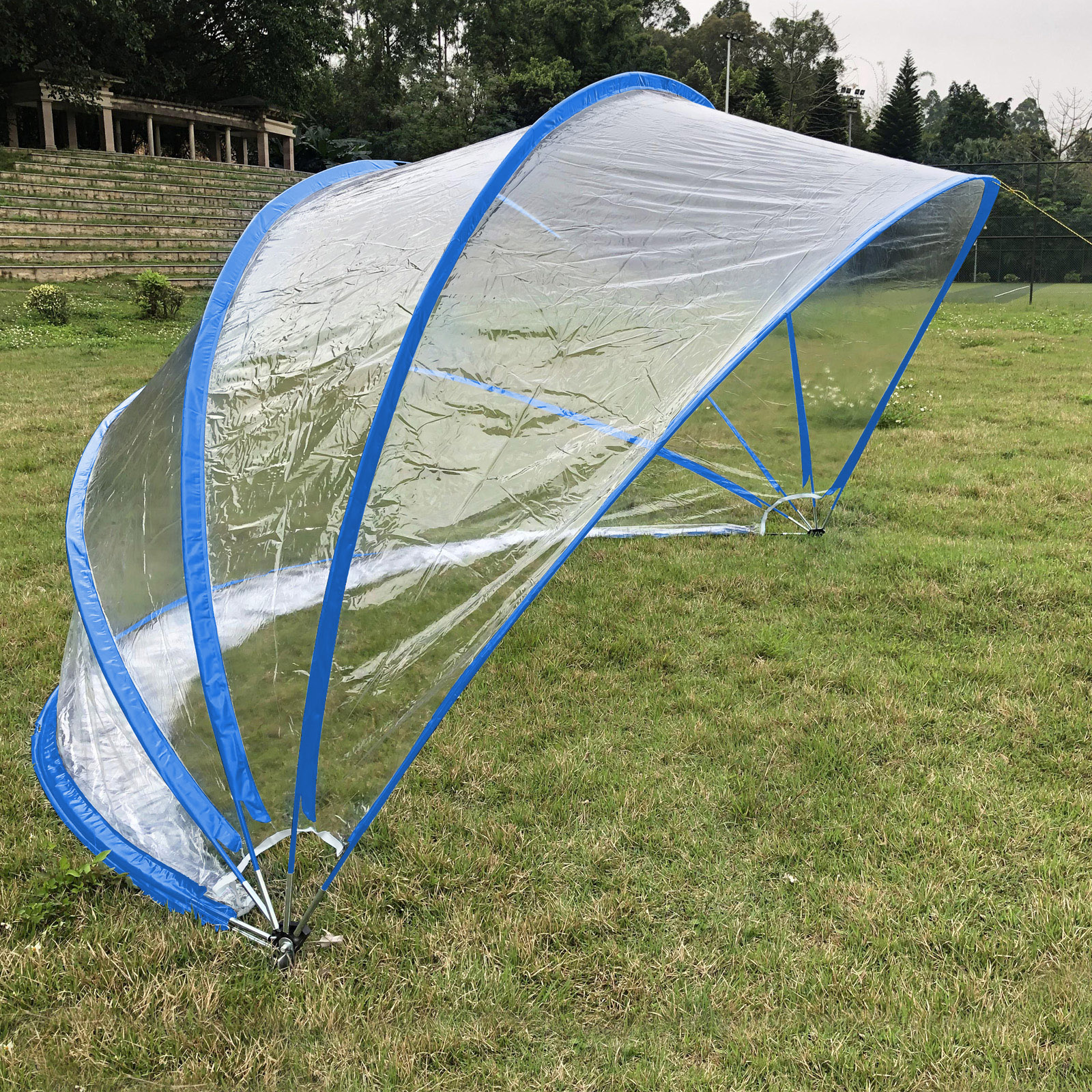 Steinbach Pooldach 440 x 220 cm Cabrio Dome | blau