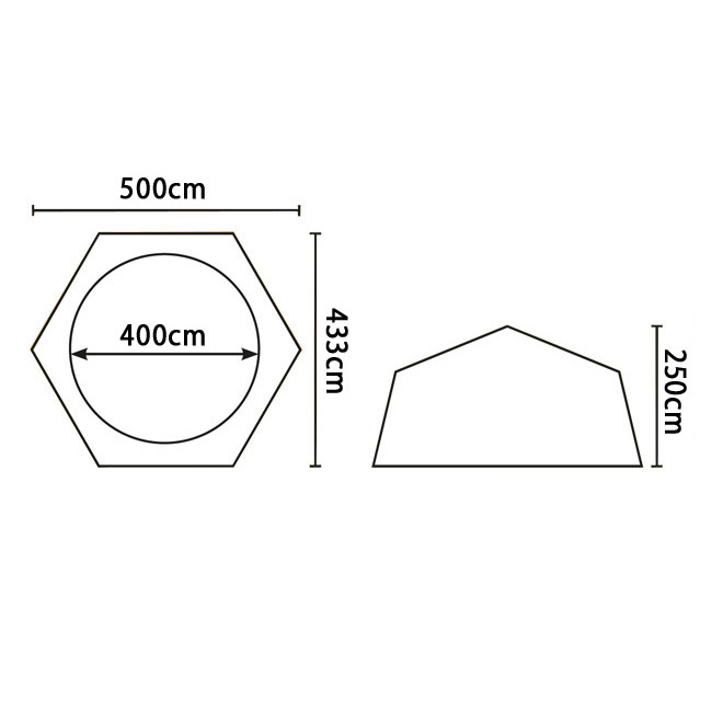 Steinbach Pooldach 500 x 433 x 250 cm | blau | für Pools bis 400 cm
