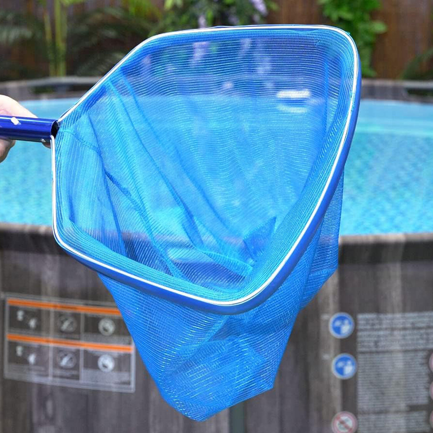 Poolpanda Poolreiniger Set XL | Poolkescher feinmaschig - Poolbürsten - Teleskopstange