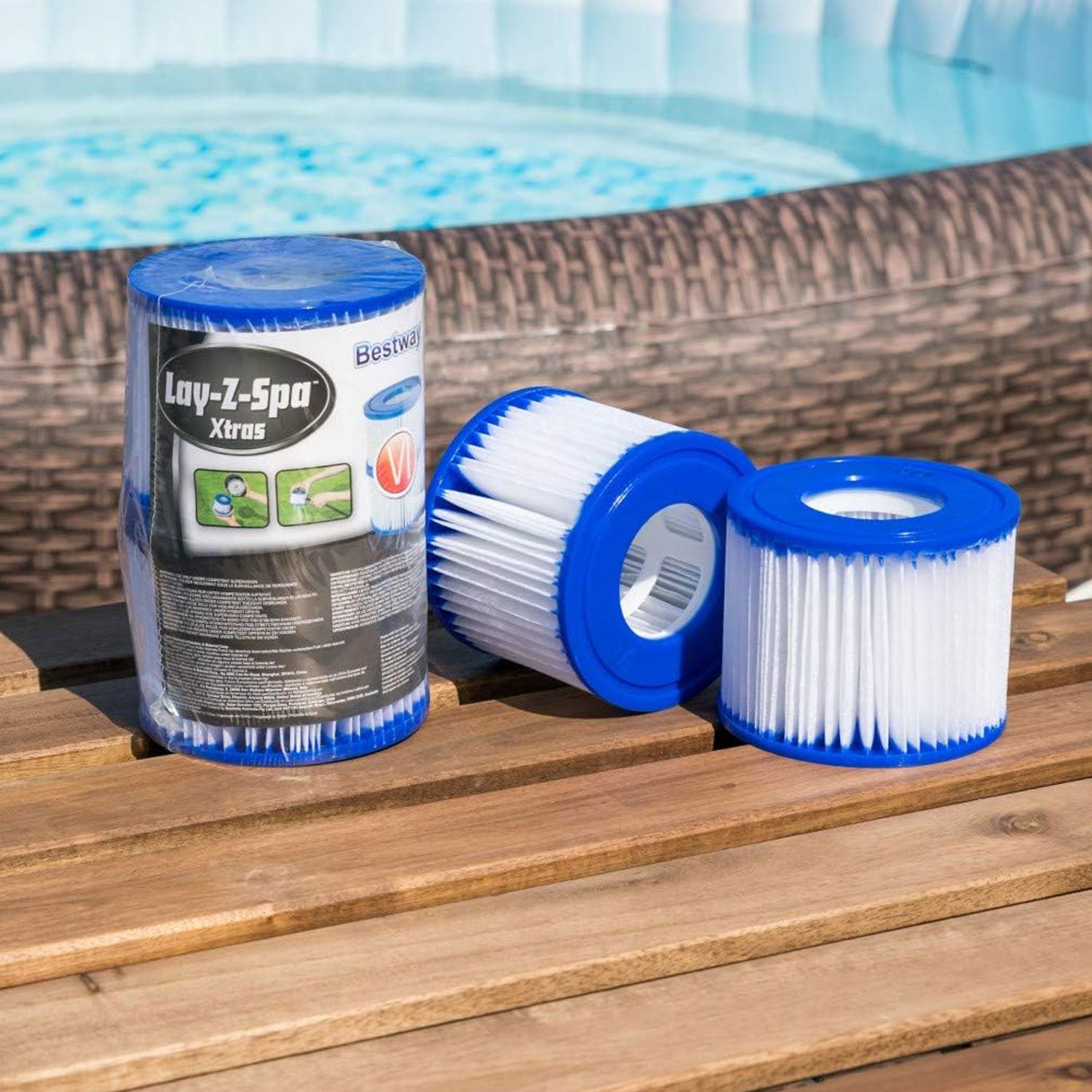 Bestway Filterkartusche LAY-Z-SPA Xtras Gr. VI 10,6 x 8,0 cm 4 x 2 Stück