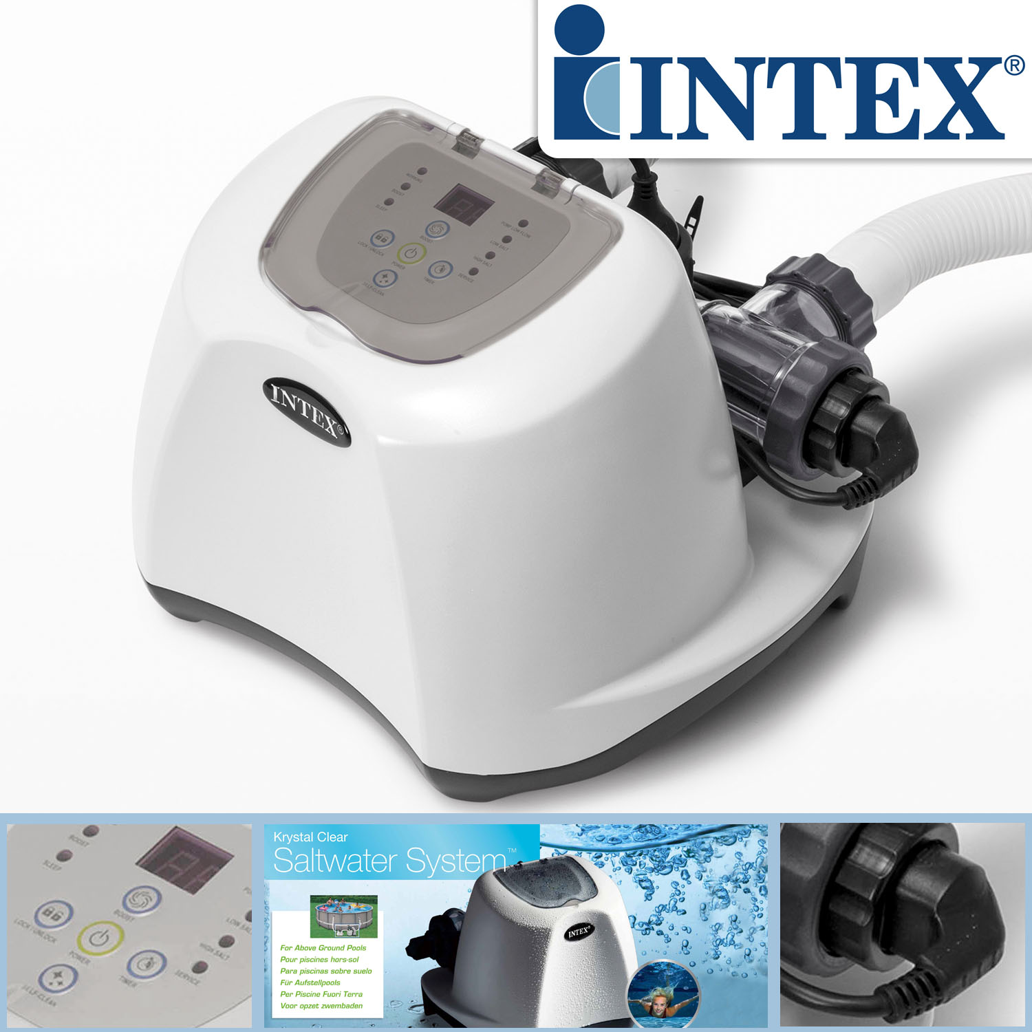 Intex Salzwassersystem Krystal Clear ECO 6220 | für Pools bis 56.800 Liter