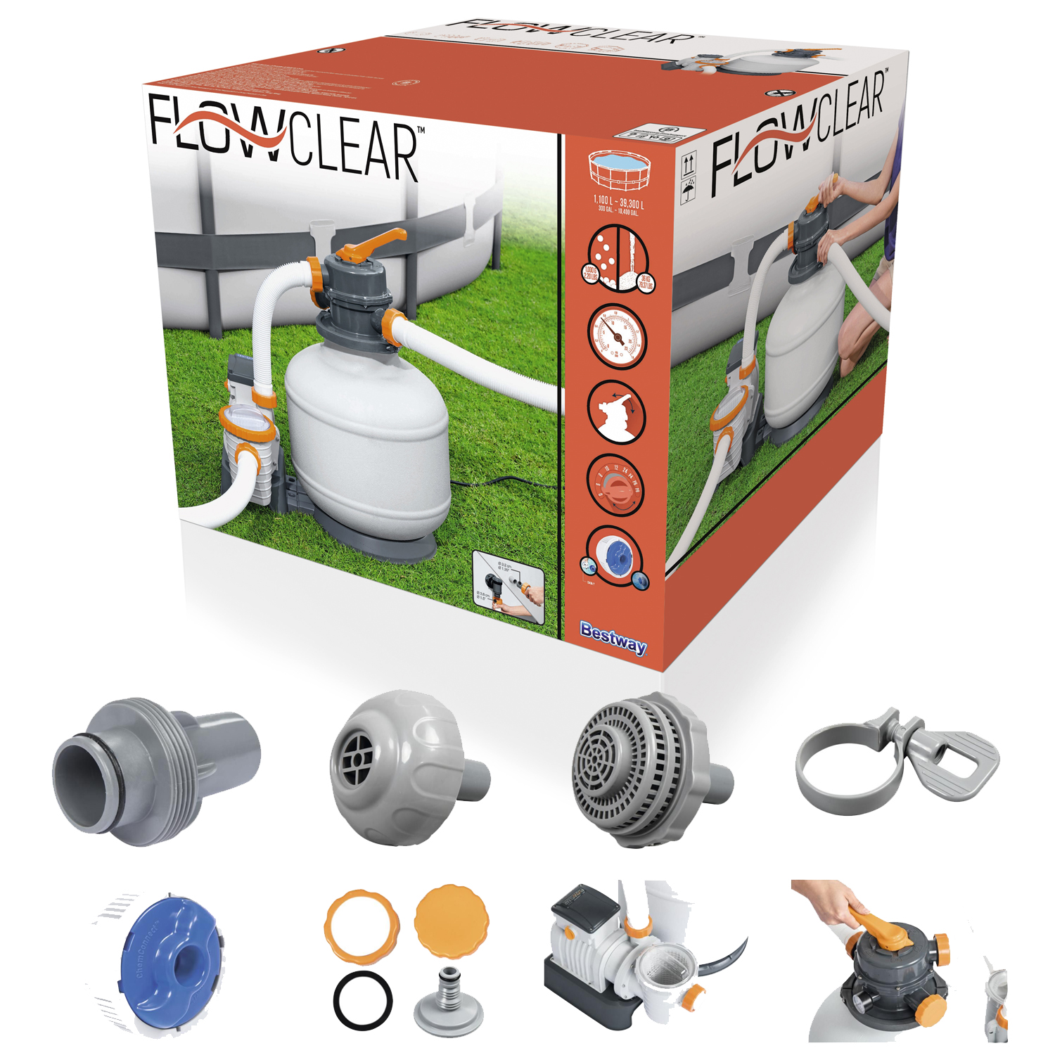 Bestway Sandfilteranlage Flowclear | 5.678 l/h Leistung