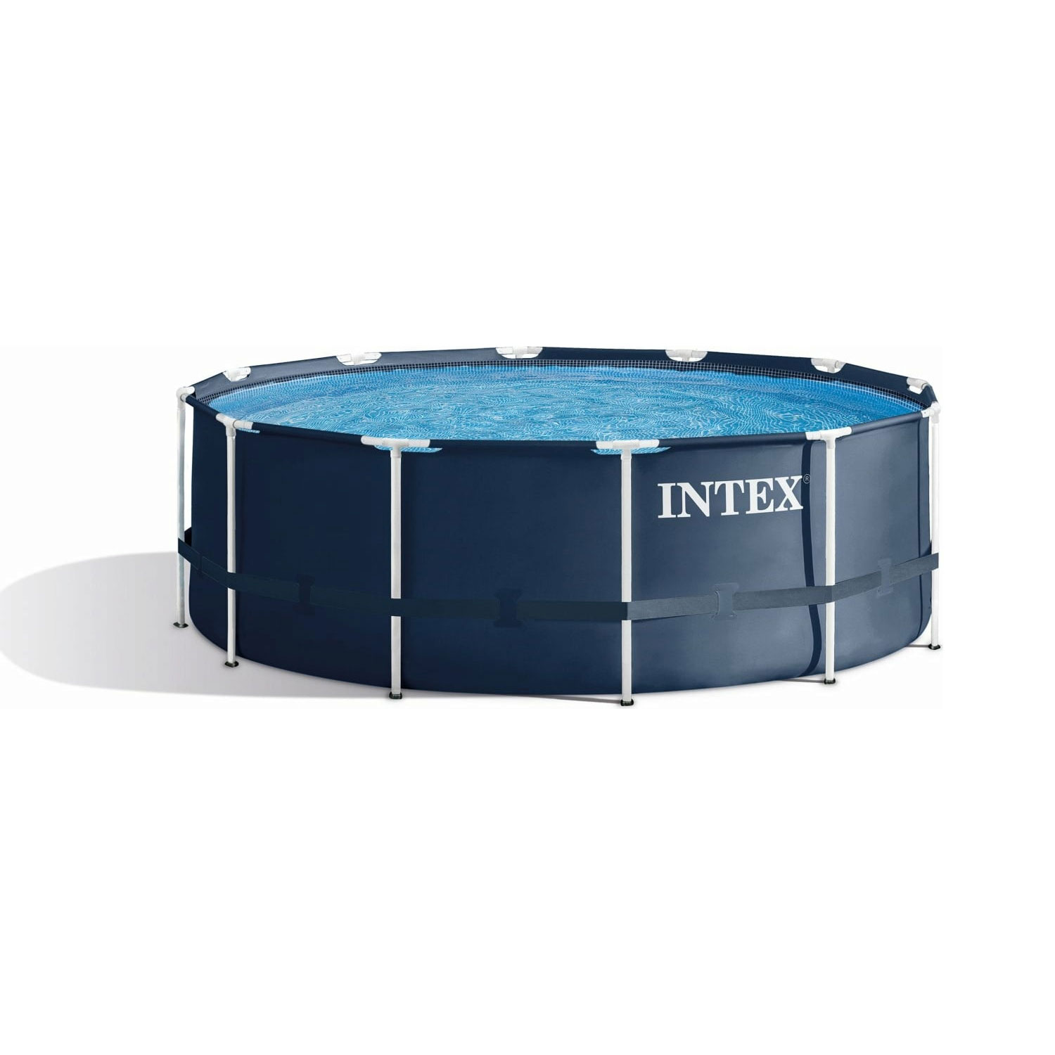 Intex Frame Pool 366 x 122 cm | Rundpool mit Sicherheitsleiter