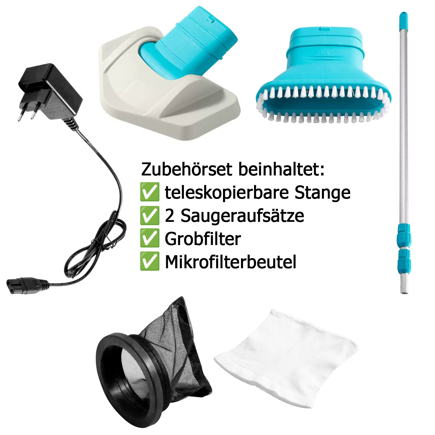 Intex Poolsauger ZR200 | akkubetrieben | | mit 2,80 m Teleskopstange