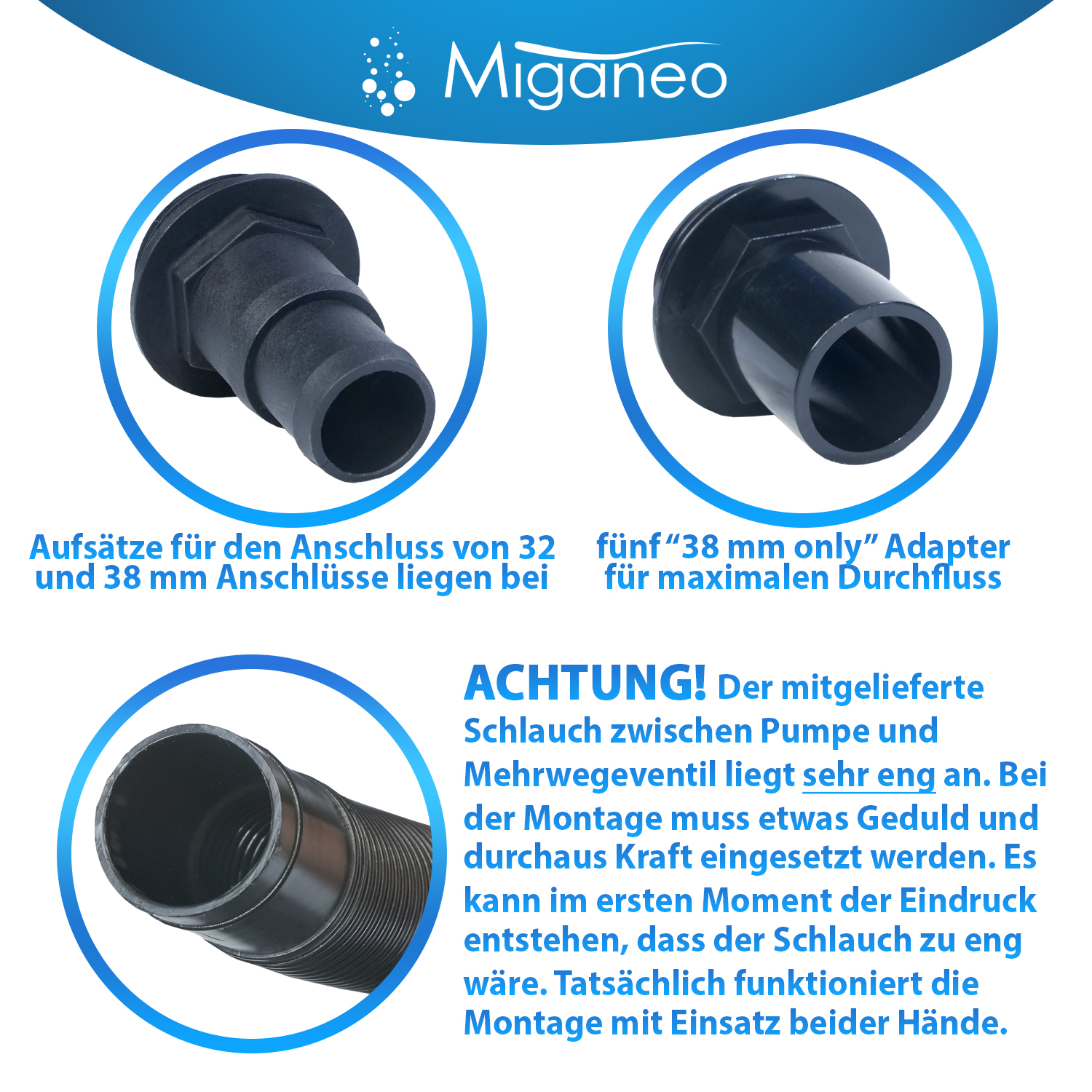 Miganeo Sandfilteranlage Dynamic 12000 Eco Pro 8,6 m³ 485 mm Kessel schwarz