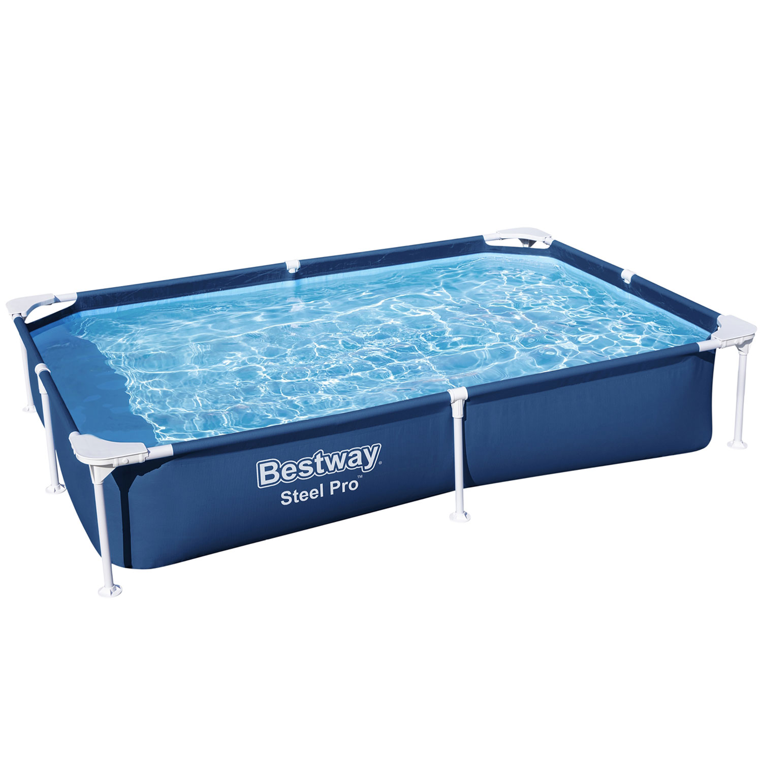 Bestway Frame Pool 221 x 150 x 43 cm Steel Pro | Kinderpool ohne Zubehör