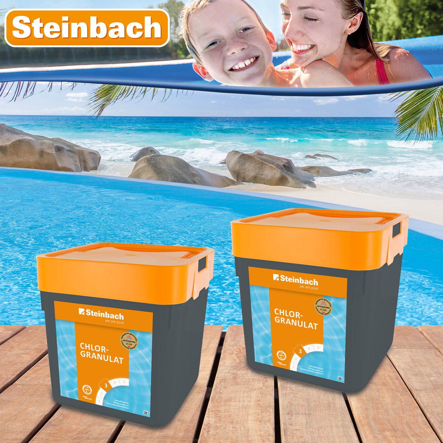 Steinbach Chlorgranulat| schnelllöslich | 2 x 5 kg