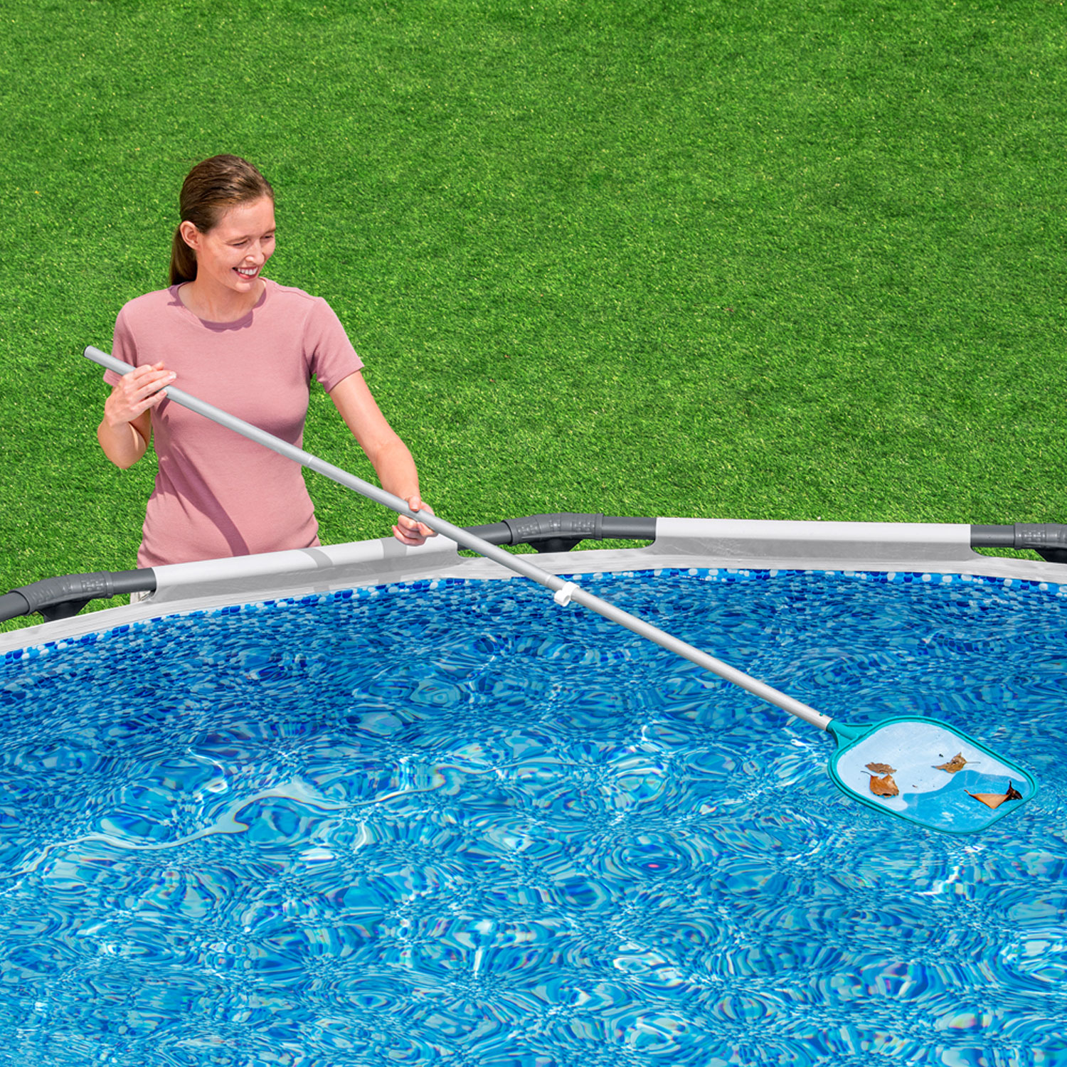 Bestway Poolpflege Basis-Set AquaClear | Venturi-Prinzip | für Poolgrößen bis Ø 396 cm