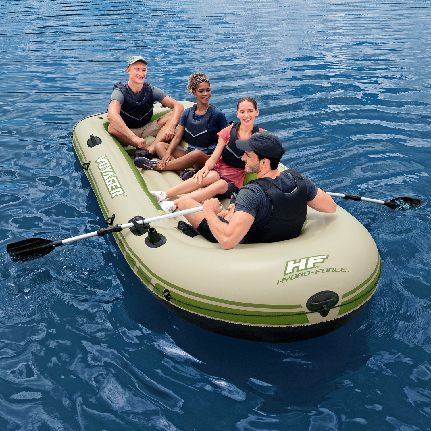 Bestway Schlauchboot Voyager Hydro-Force Komplettset | 350 x 145 x 49 cm | bis 480 kg