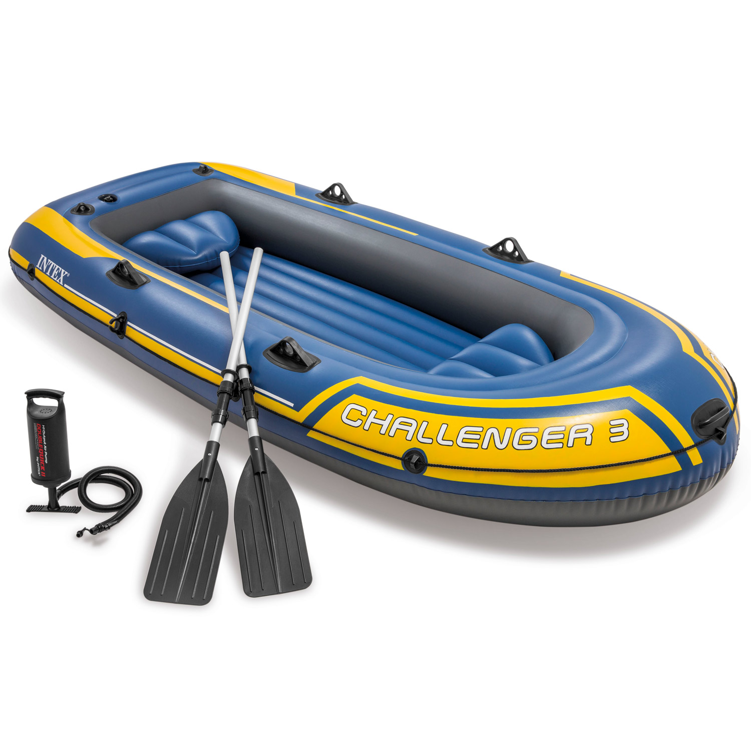 Intex Schlauchboot Challenger 3 Set | 295 x 137 x 43 cm | bis 320 kg