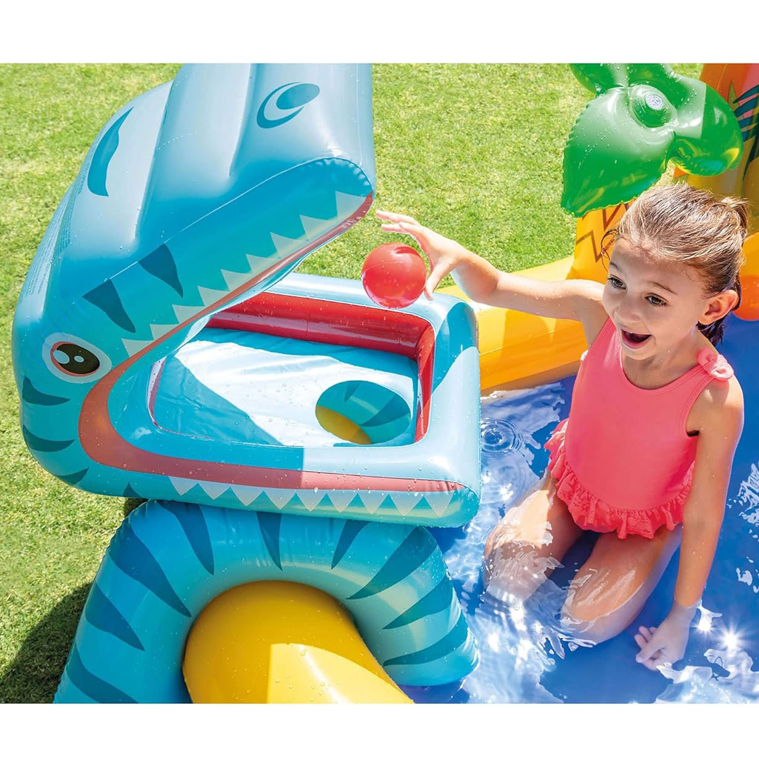 Intex Play Center Dinosaurier 249 x 191 x 109 cm mit Rutsche