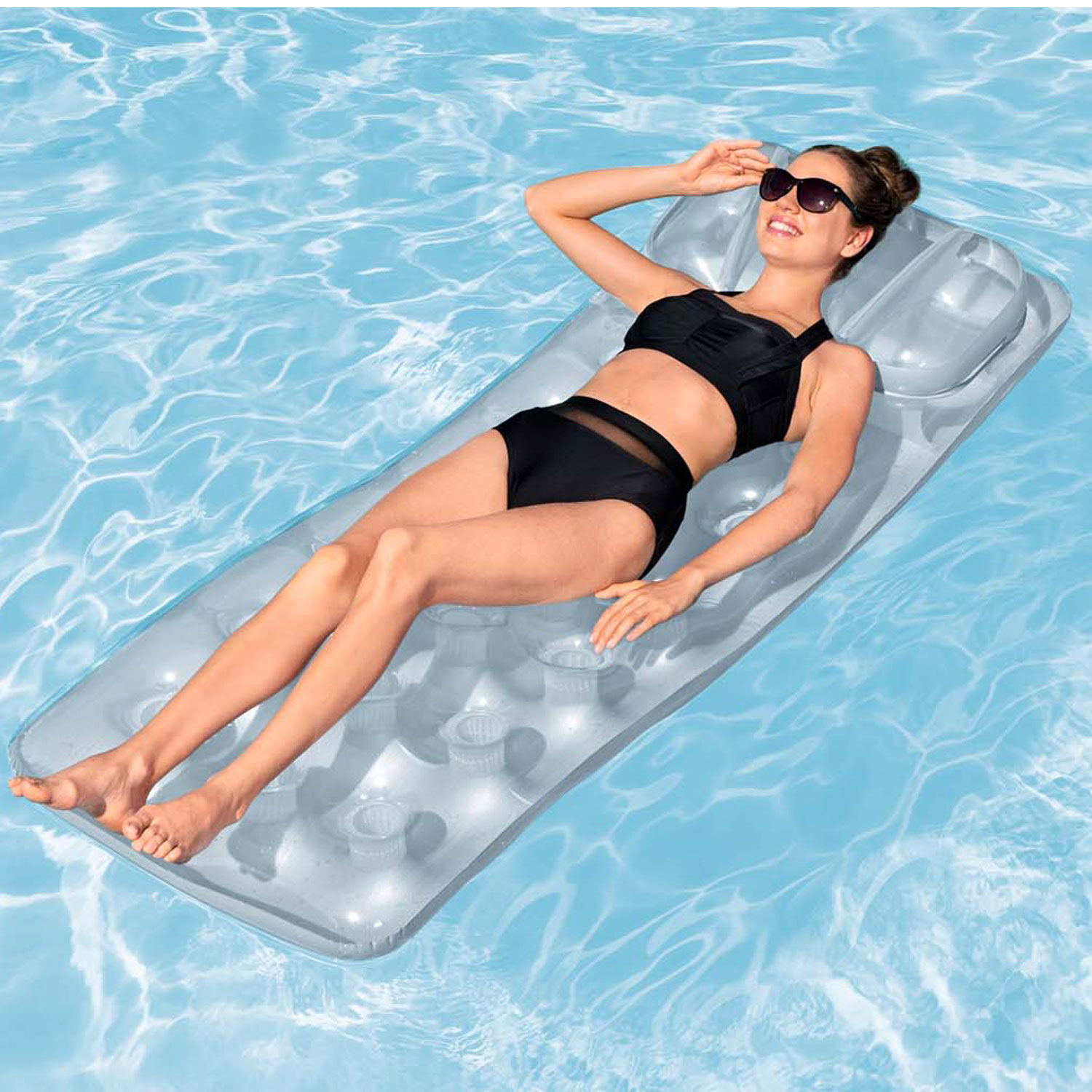 Bestway Luftmatratze 188 x 71 cm Silver Deluxe