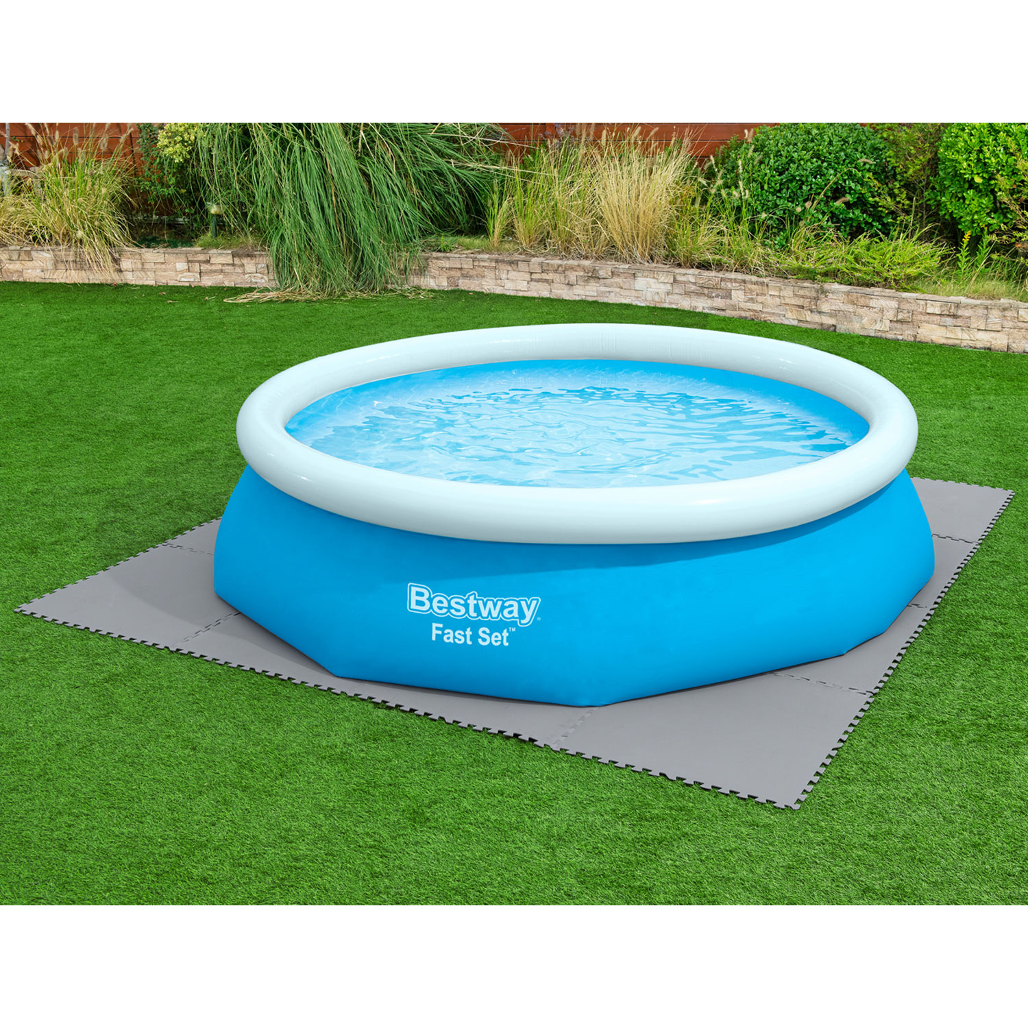 Bestway Bodenschutzfliesen Flowclear 78 x 78 cm | 9 Fliesen | ergeben 5,47 m²