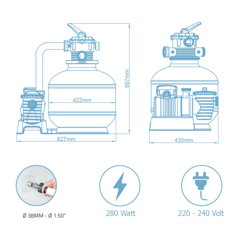 Bestway Sandfilteranlage Flowclear | 8.327 l/h Leistung