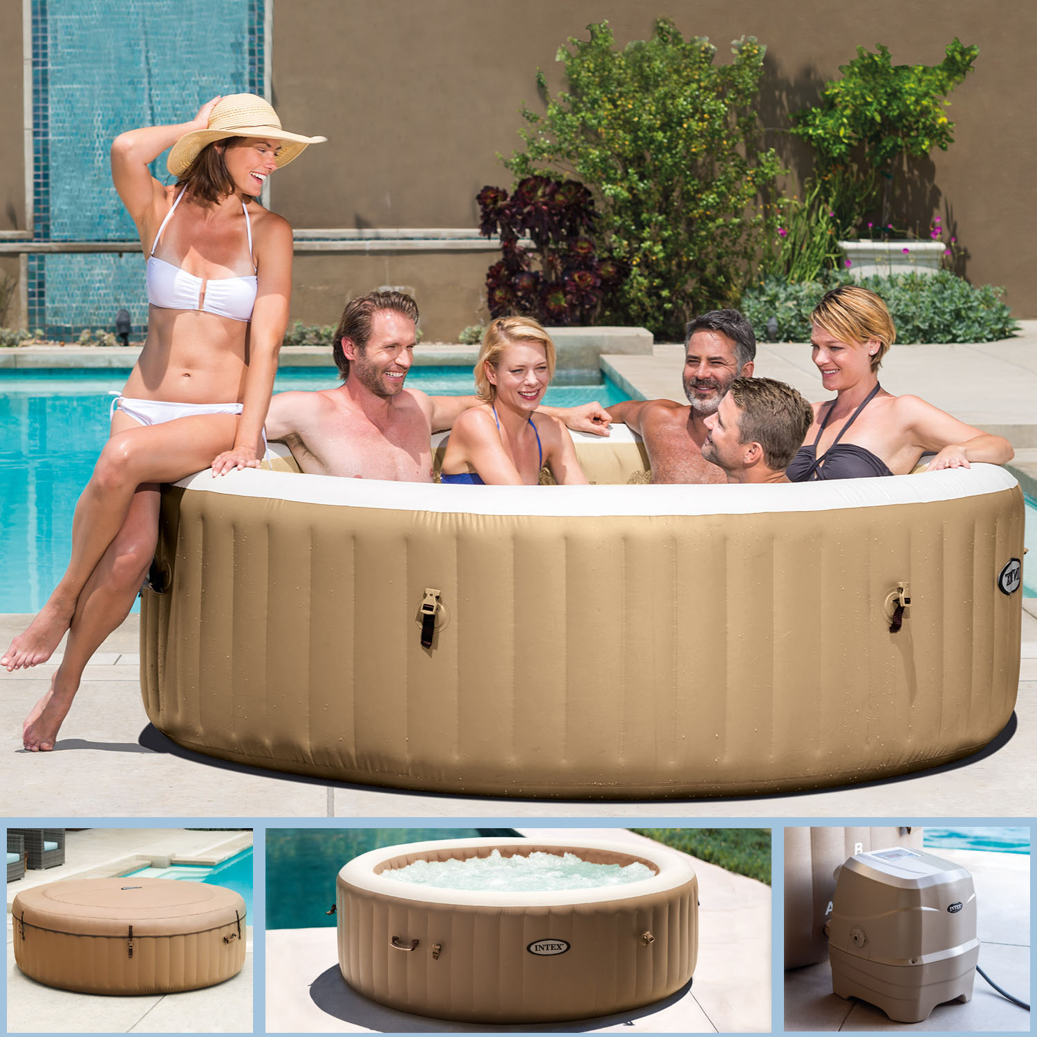 Intex Whirlpool 216 x 71 cm PureSpa | max. 6 Personen