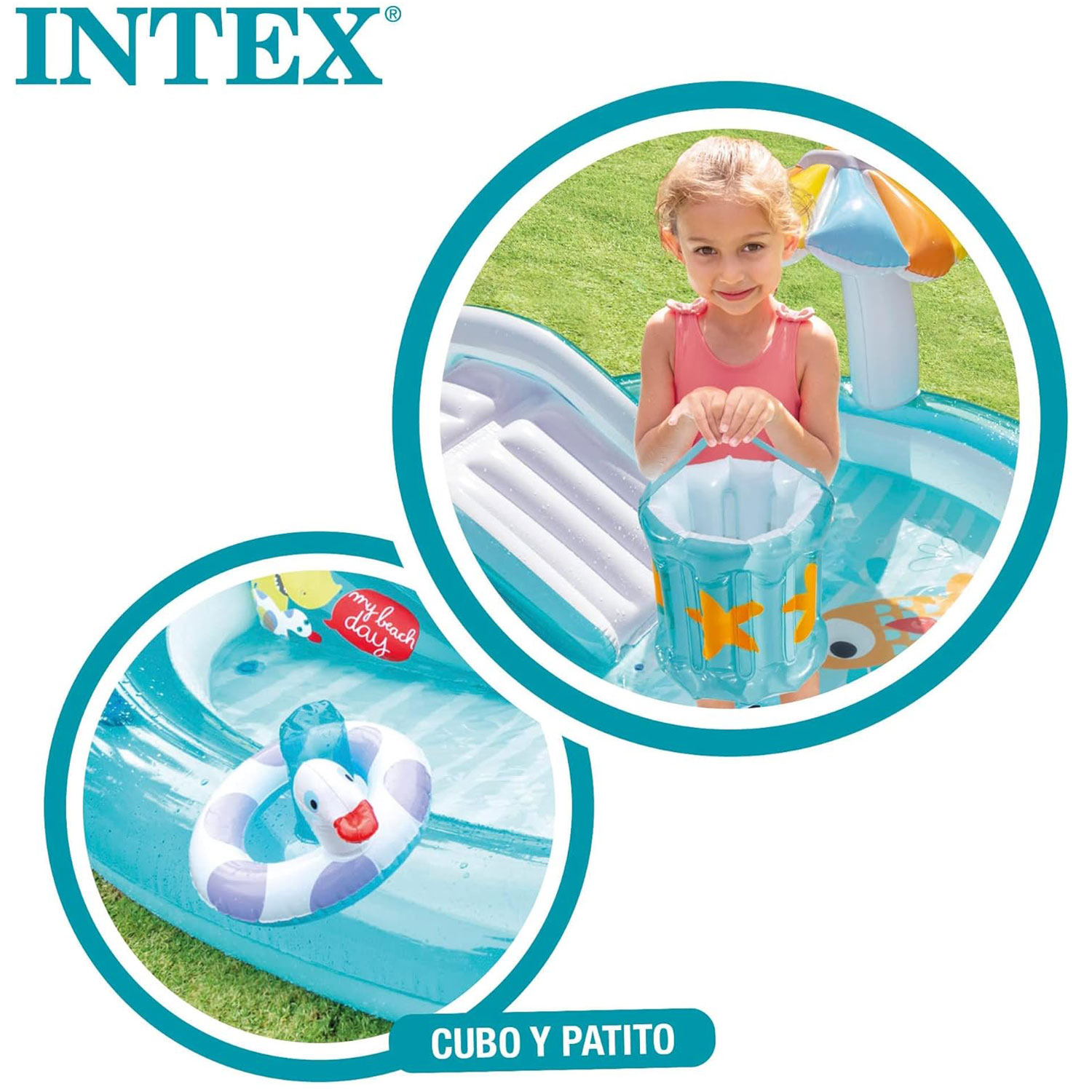 Intex Play Center Gator 229 x 152 x 56 cm mit Rutsche