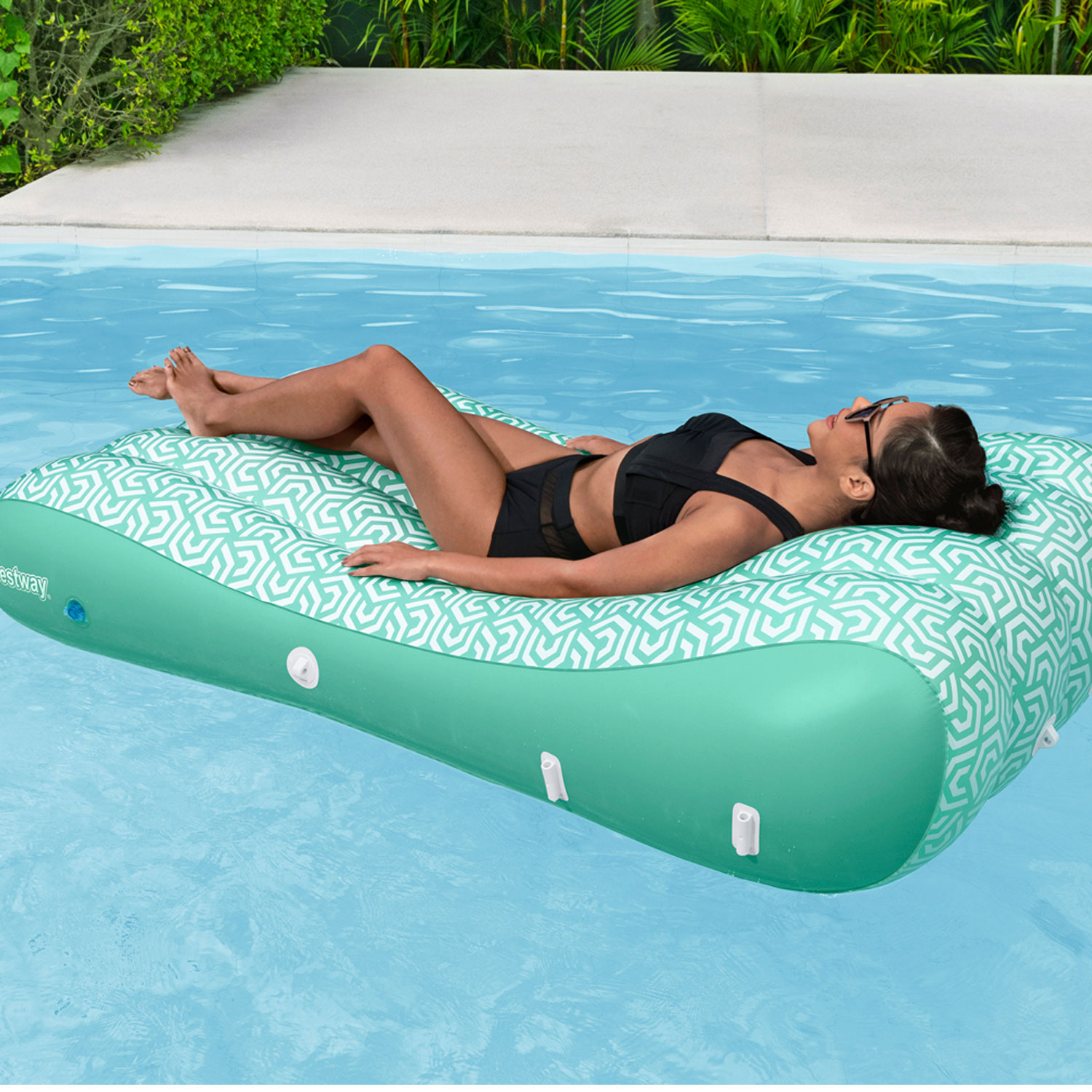 Bestway Schwimmliege 175 x 94 x 40 cm Comfy Chill | mit Sonnenschutzdach