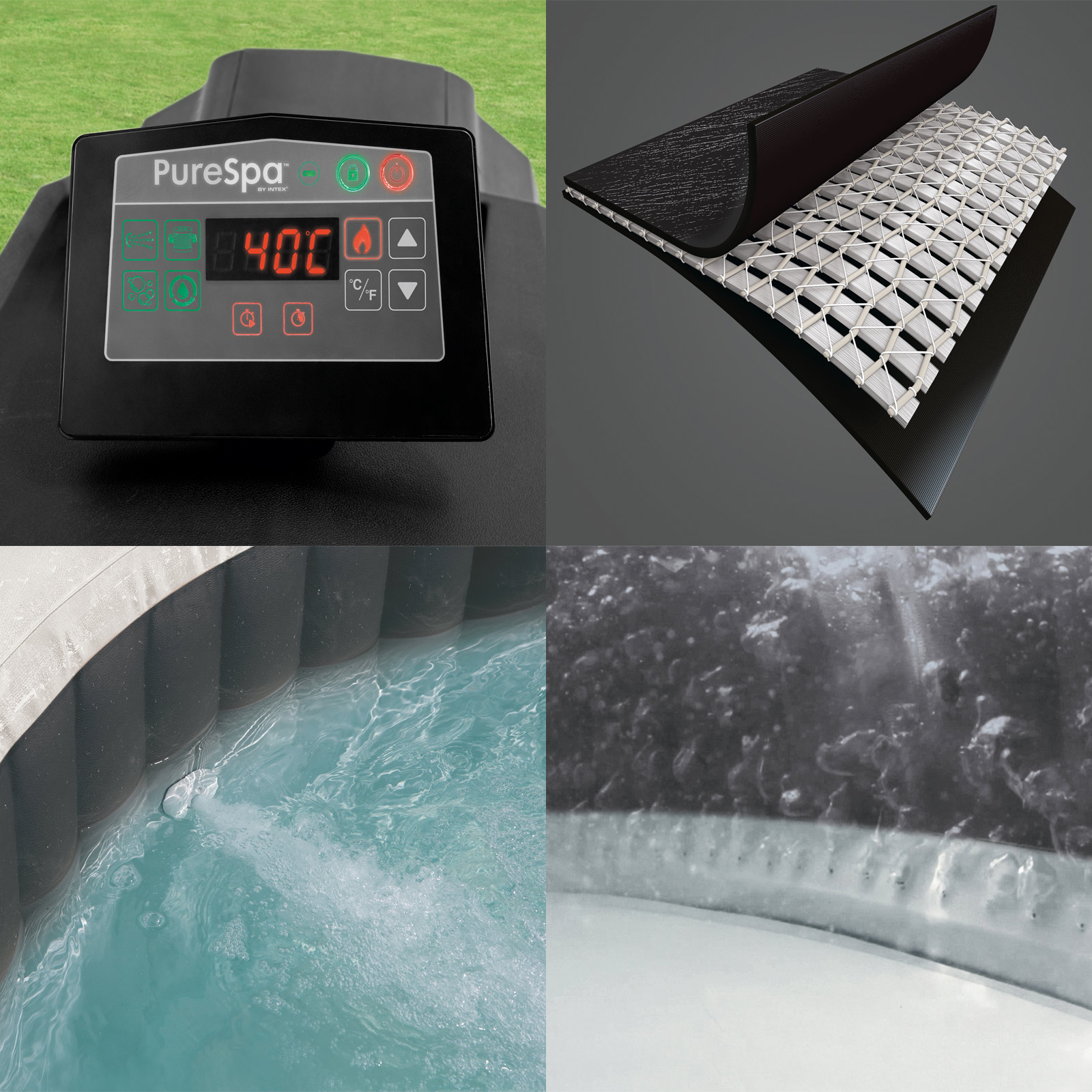 Intex Whirlpool 201 x 71 cm PureSpa | mit Salzwassersystem