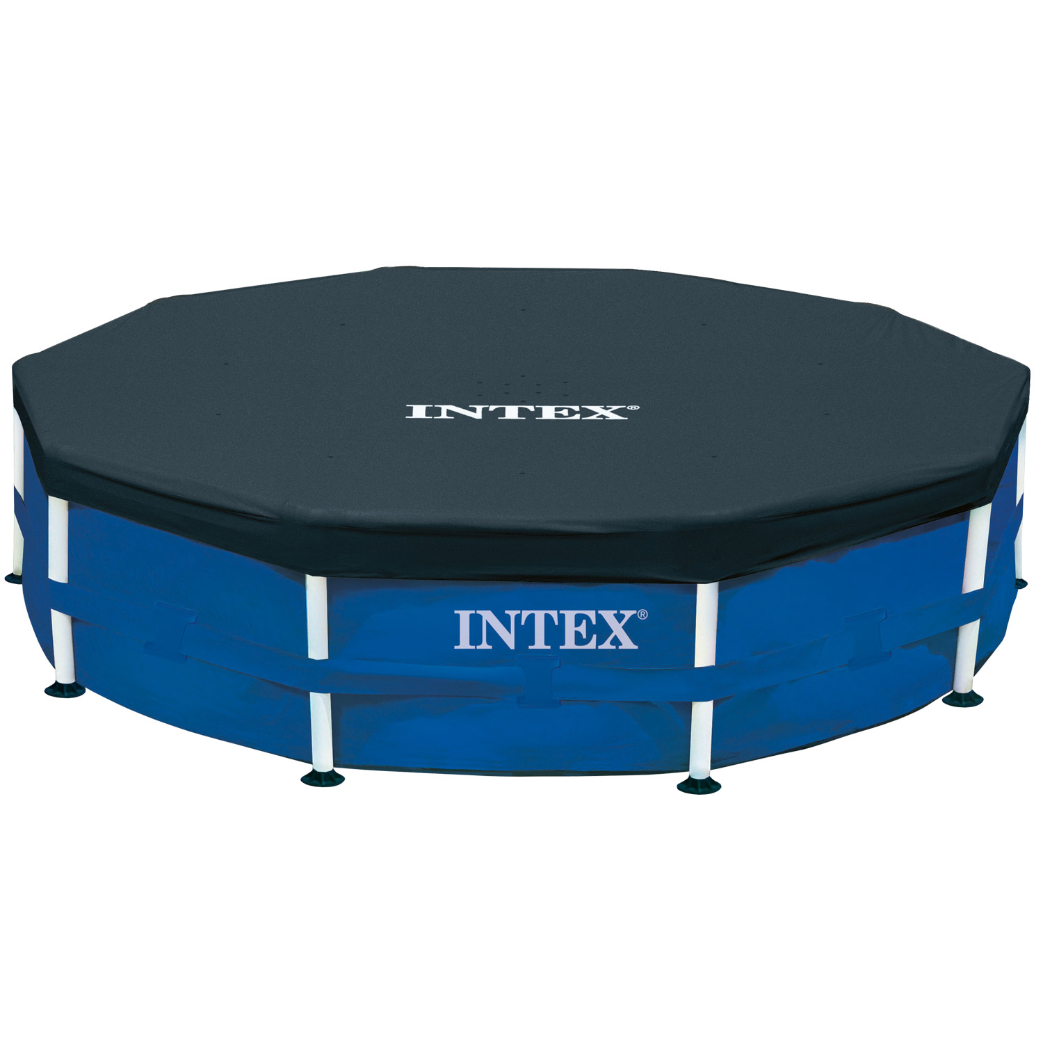 Intex Abdeckplane Ø 366 cm rund | schwarz | Vinyl Frame Pool Abdeckung