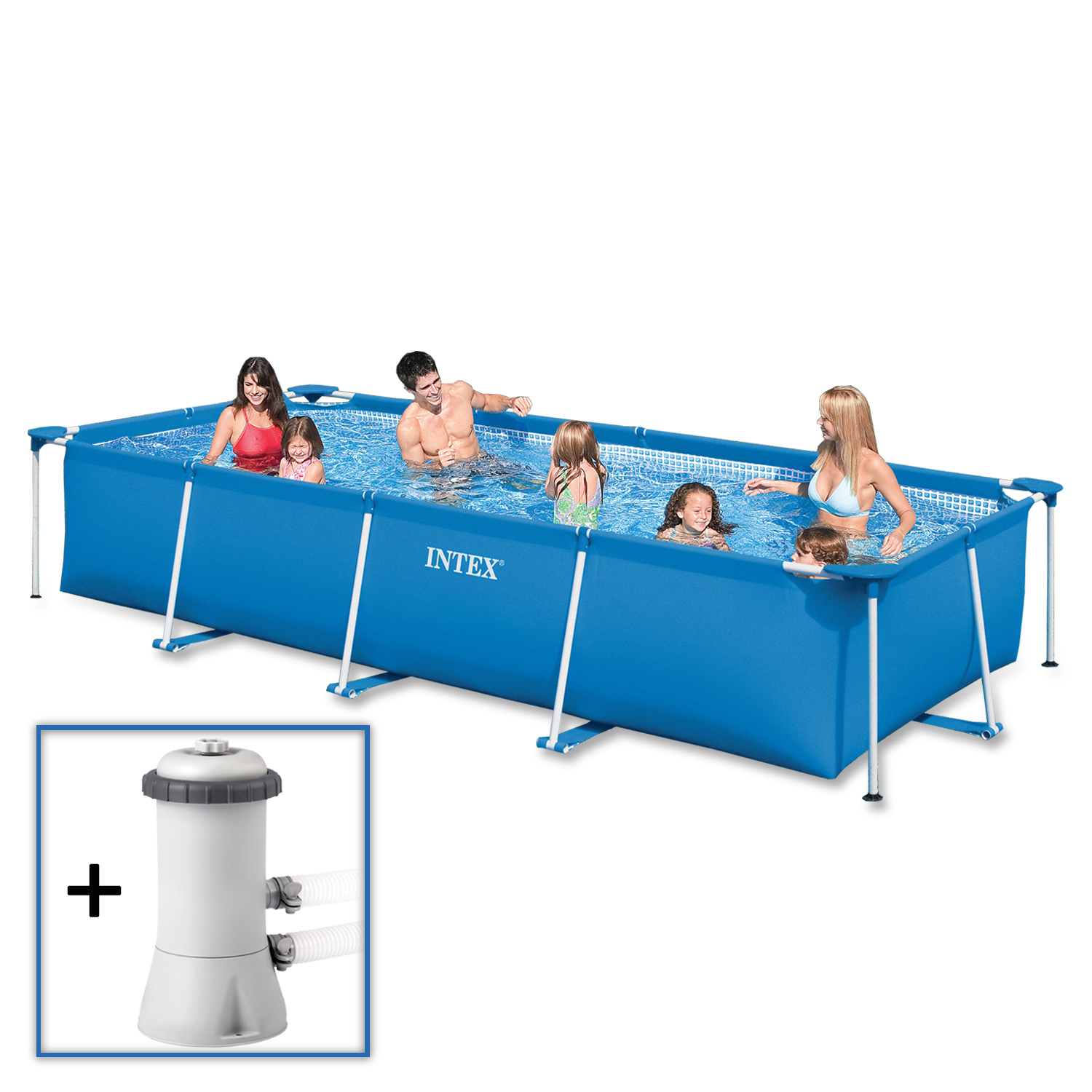 Intex Frame Pool 450 x 220 x 84 cm | Kinderpool mit Filteranlage