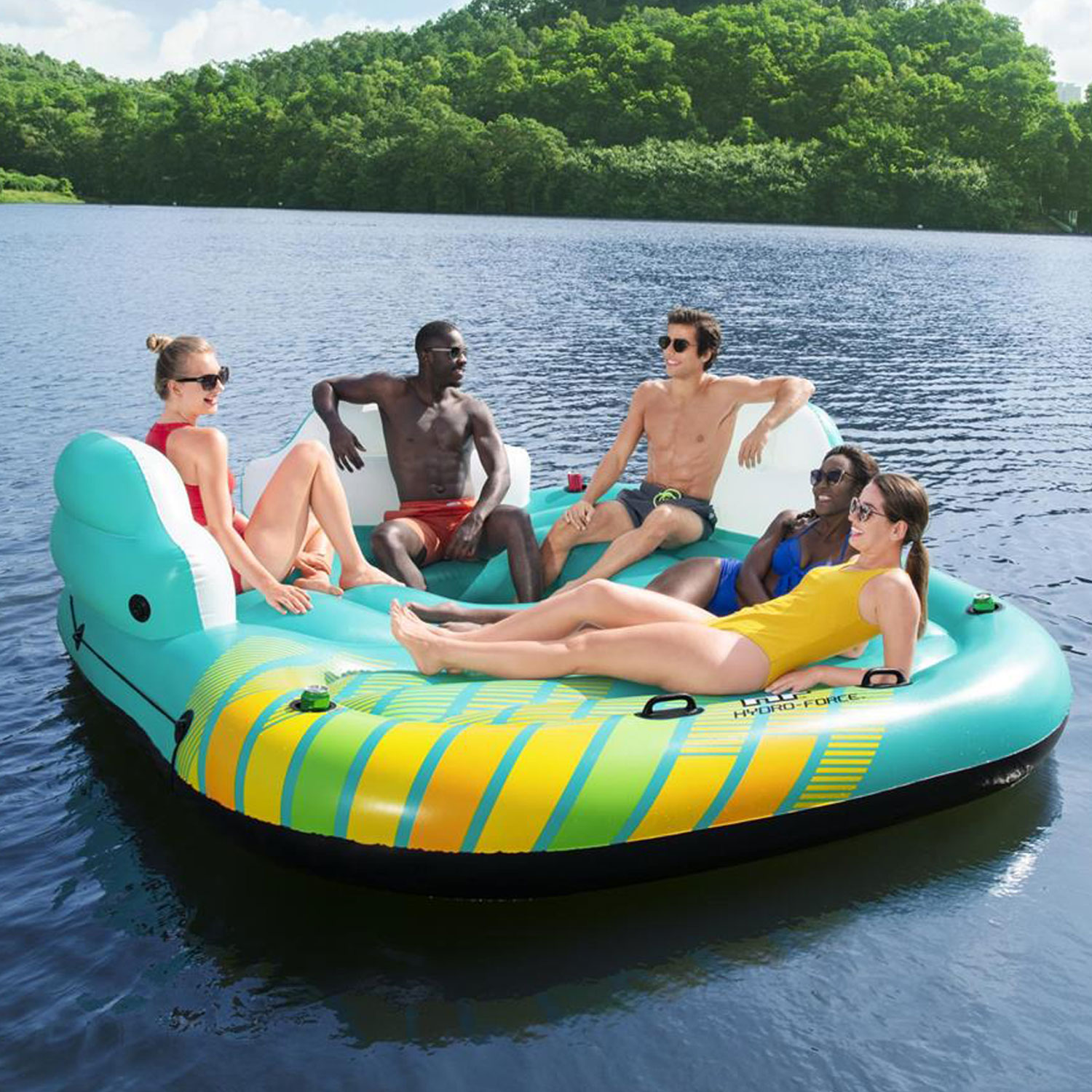 Bestway Badeinsel 291 x 265 x 83 cm Sunny Lounge Island | für 5 Personen