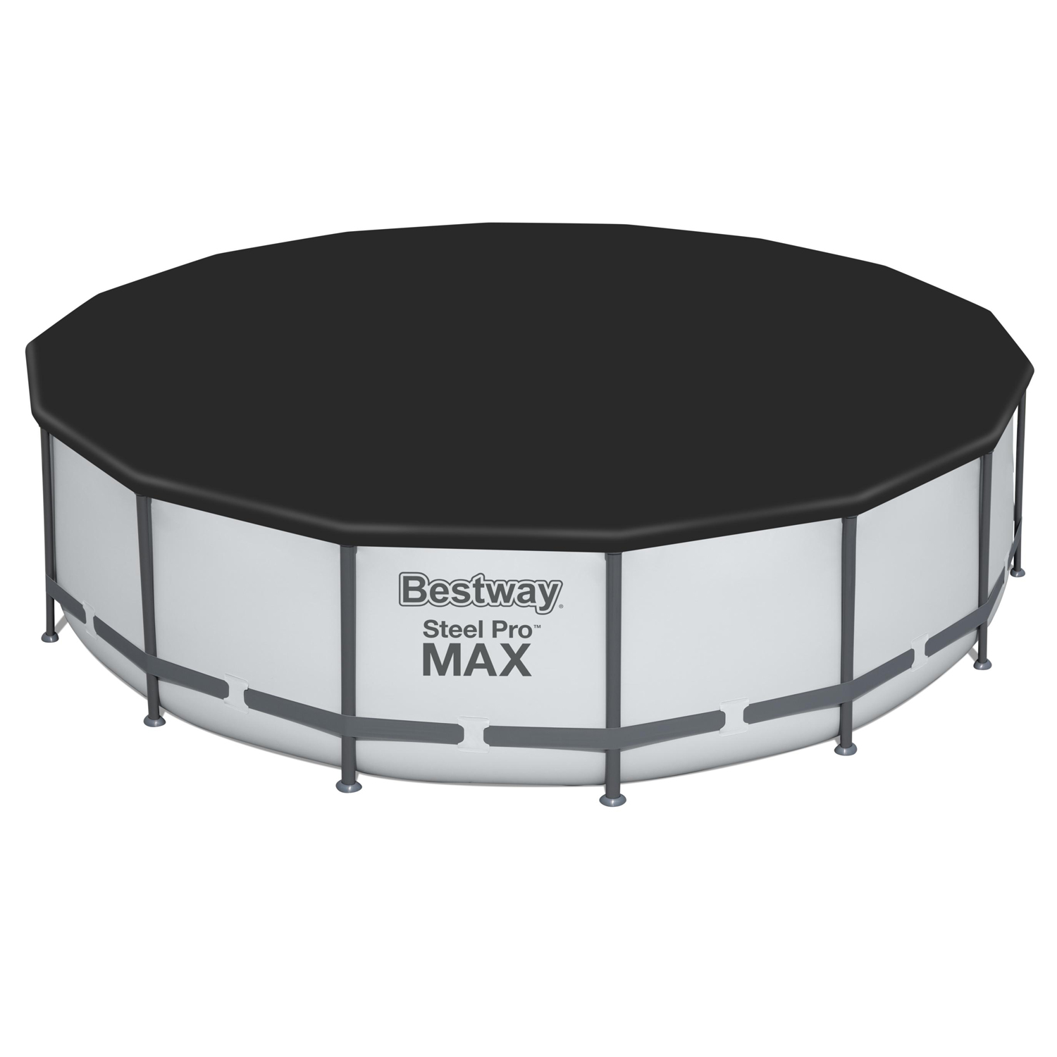 Bestway Poolabdeckung Flowclear Ø 488 cm rund | schwarz