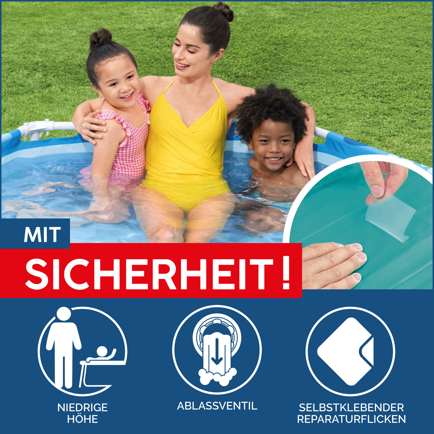 Bestway Frame Pool 183 x 51 cm Splash-in-Shade | Kinderpool mit Dach