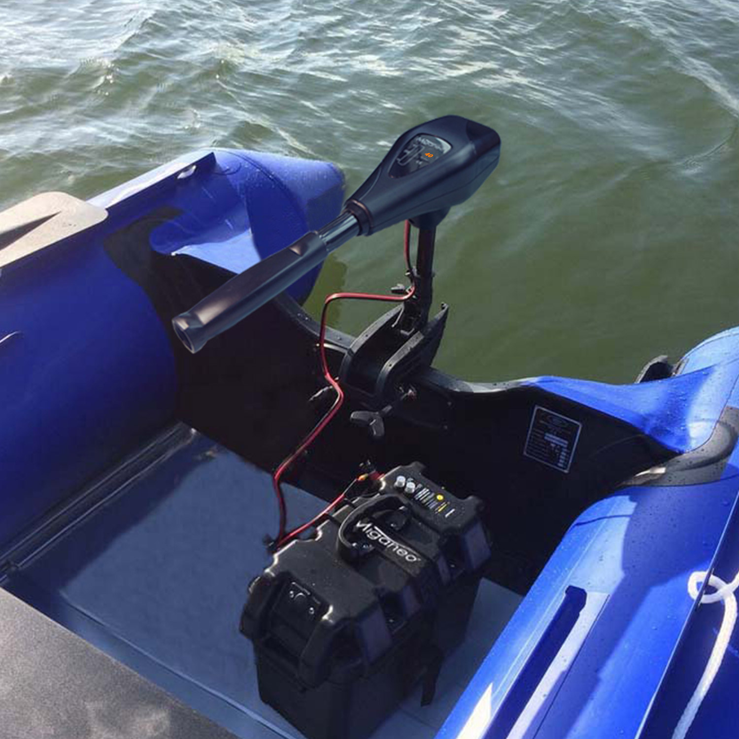 Miganeo Elektromotor TRS 40 | 408 W | 12 V | Bootsmotor für Schlauchboote
