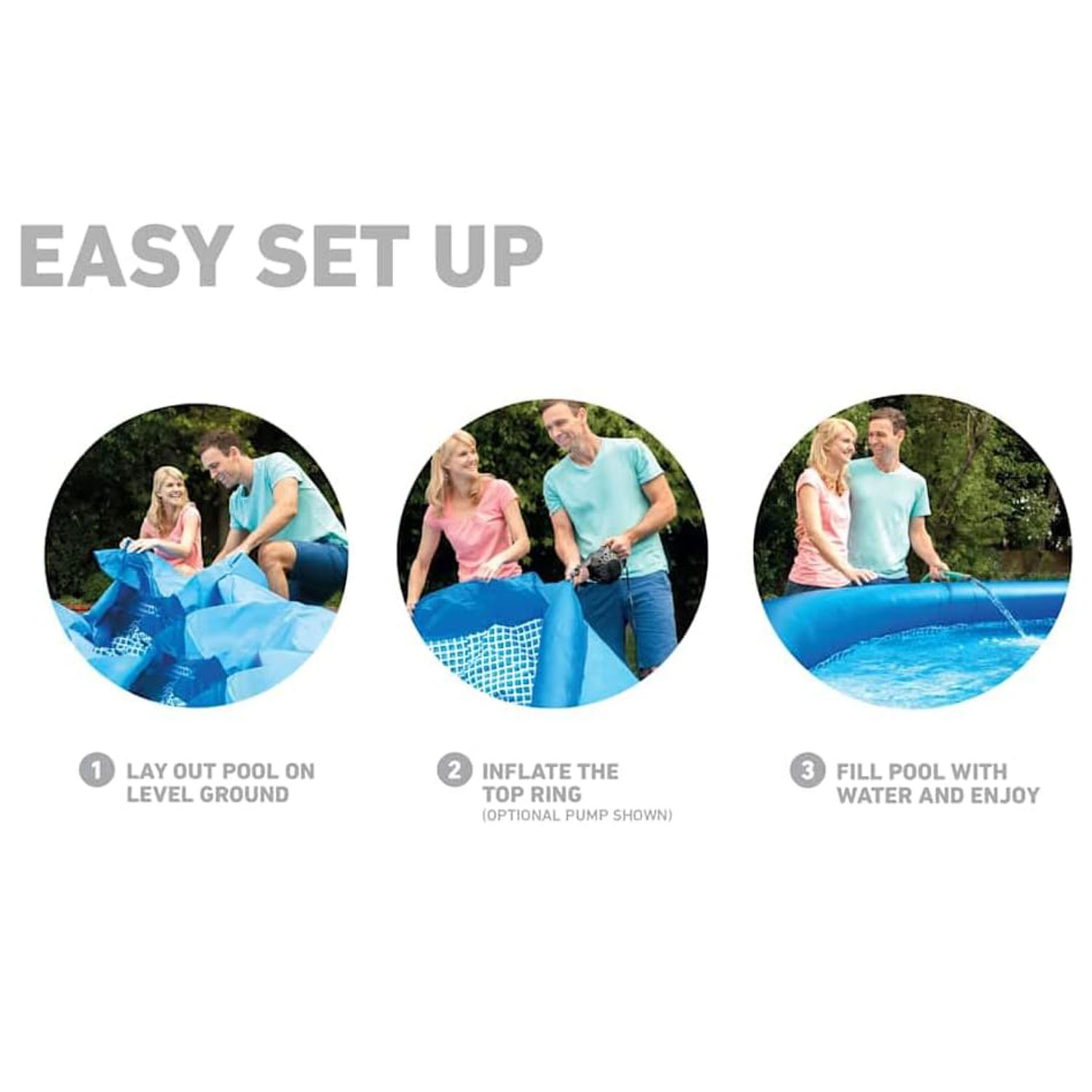 Intex Easy Pool 396 x 84 cm | Rundpool ohne Zubehör