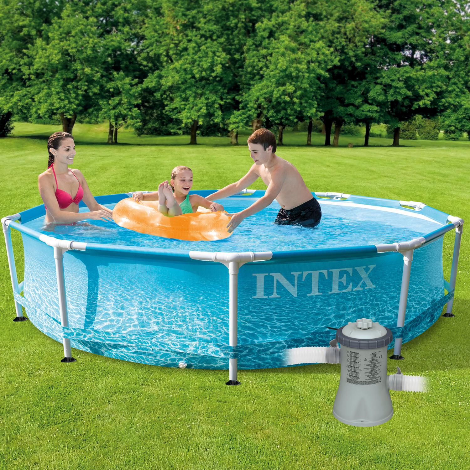 Intex Frame Pool 305 x 76 cm | Kinderpool mit Filteranlage