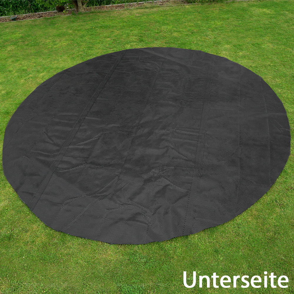 Poolpanda Pool Solarfolie Ø 457 cm Premium rund | schwarz/blau | 400 my | 12 mm Luftblasen