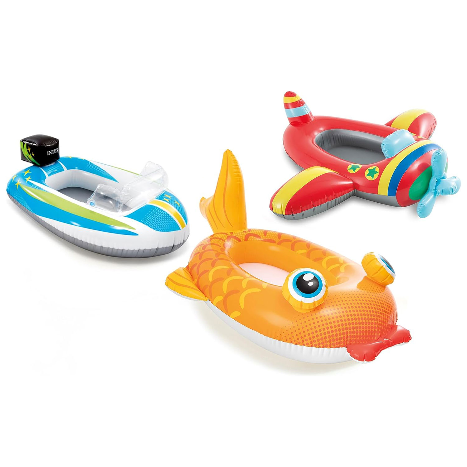 Intex Pool Cruiser aufblasbarer Babysitz - Goldfisch - Boot - Flugzeug - sortiert