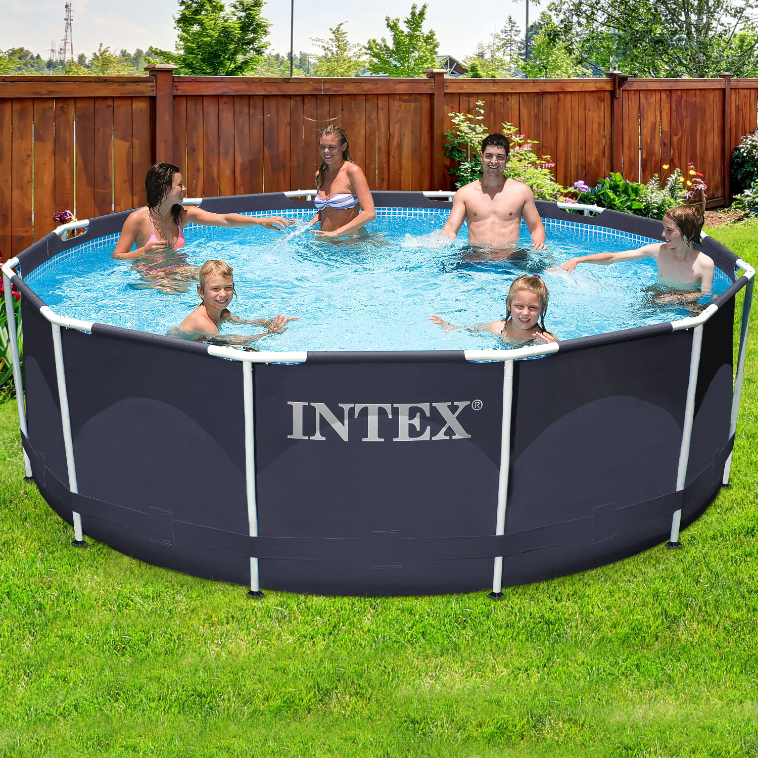 Intex Frame Pool 366 x 122 cm | Rundpool ohne Zubehör