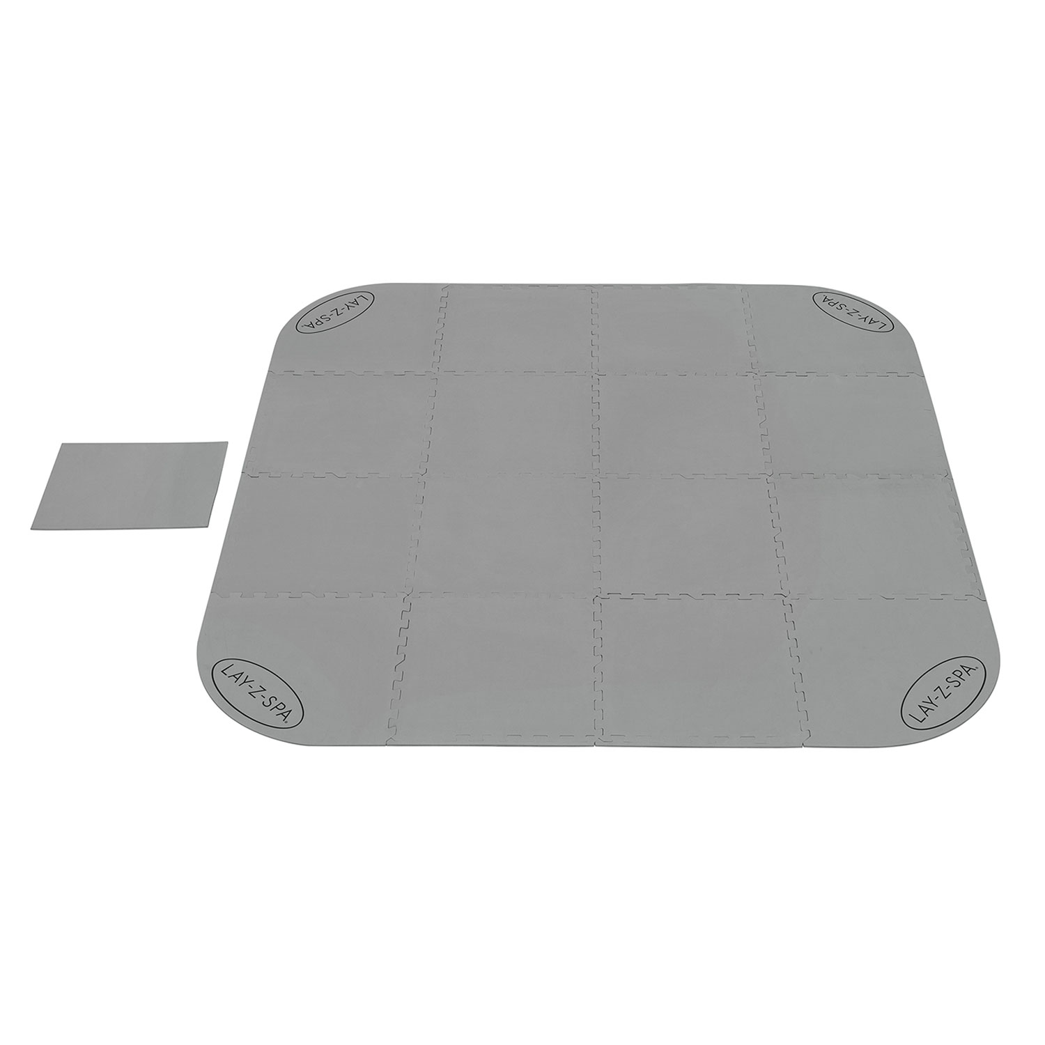Bestway Whirlpool Bodenschutz-Set LAY-Z-SPA | 196 x 196 cm | 17 Fliesen | für Whirlpools bis 196 x 196 cm