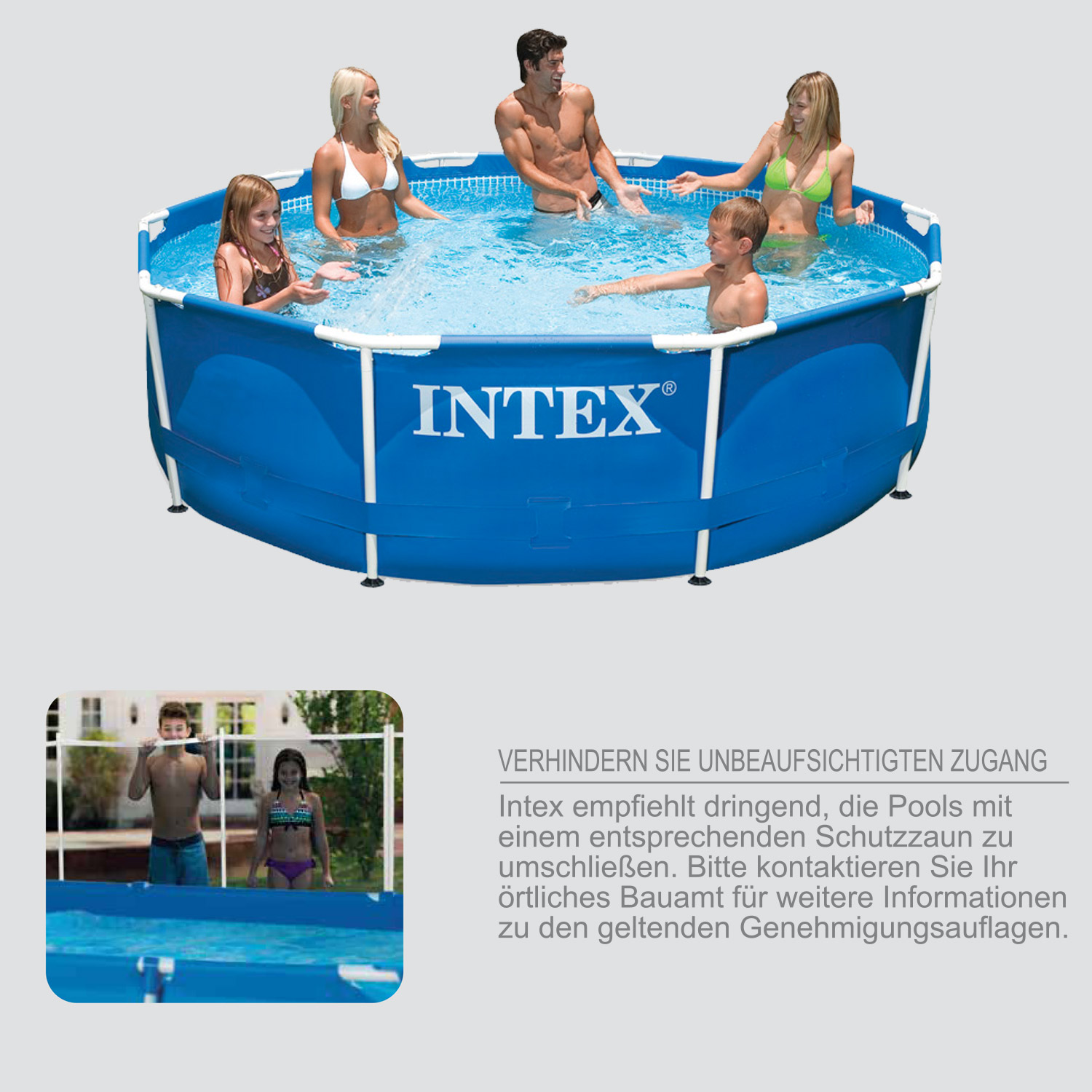 Intex Frame Pool 366 x 76 cm | Kinderpool ohne Zubehör