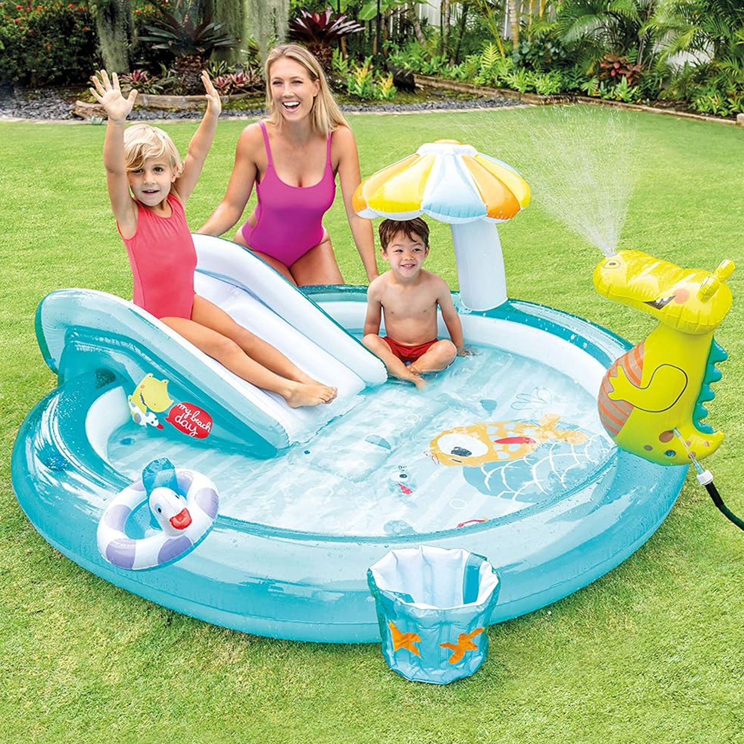 Intex Play Center Gator 229 x 152 x 56 cm mit Rutsche
